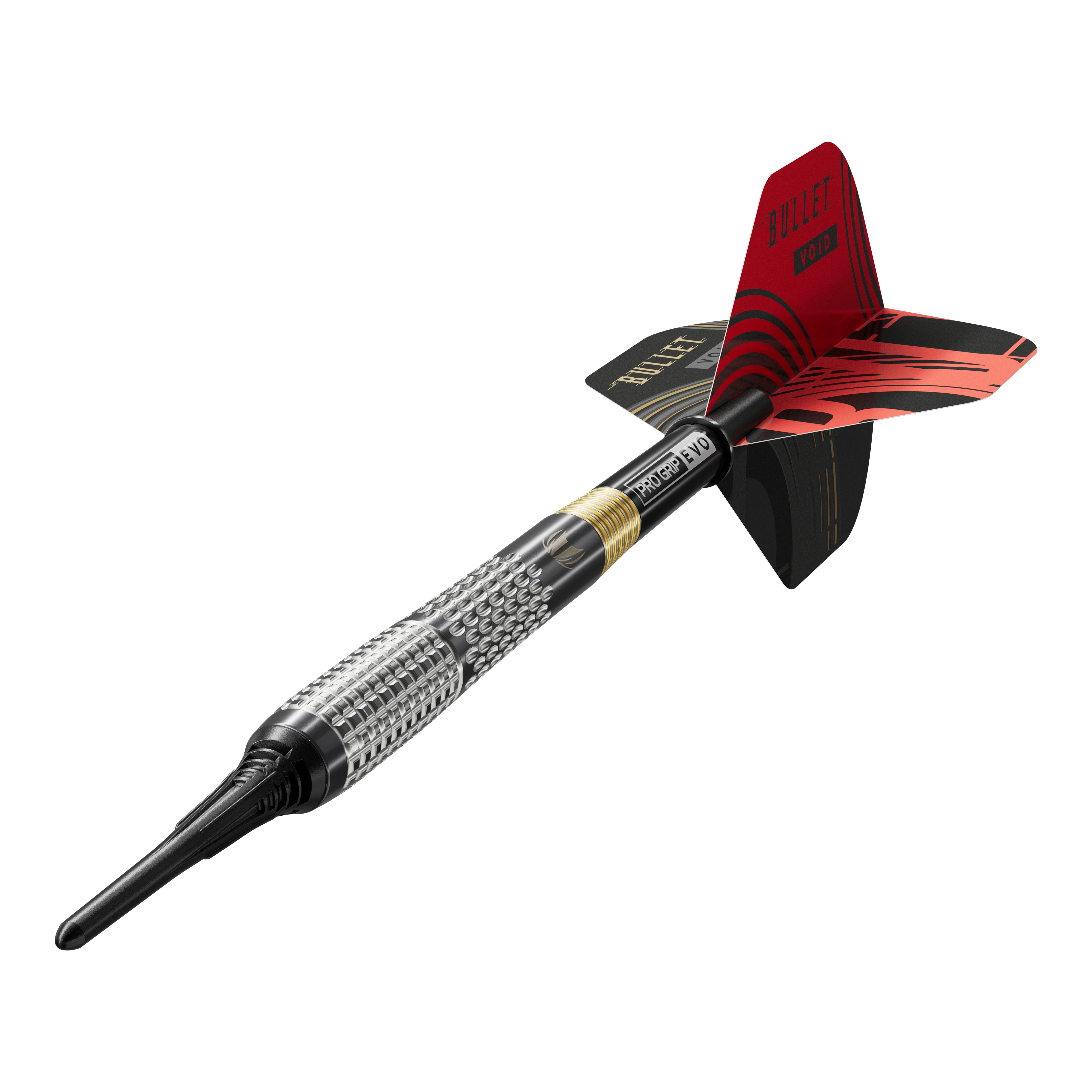 Target Stephen Bunting GEN5 Void Soft Darts - 18g Auf dem Bild sind die Target Stephen Bunting GEN5 Void Softdarts - 18g zu sehen. Die Softdarts haben ein spezielles Design und sind für Dartspieler geeignet.