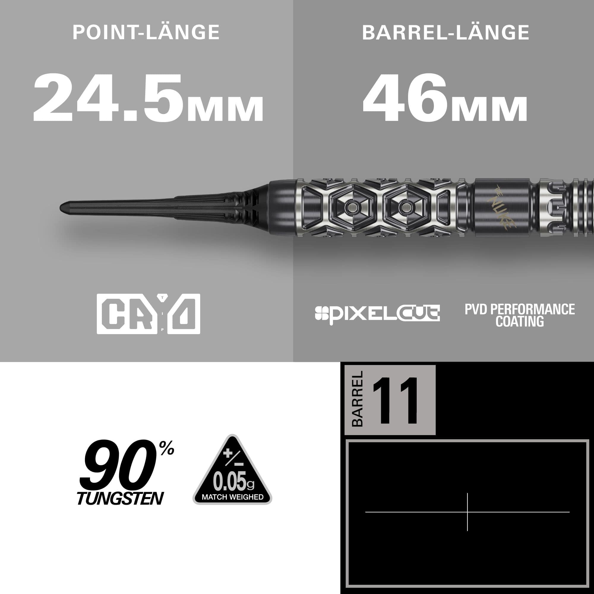 Target Luke Littler Nuke Fallout Soft Darts - 19g Target Luke Littler Nuke Fallout Soft Darts - 19g