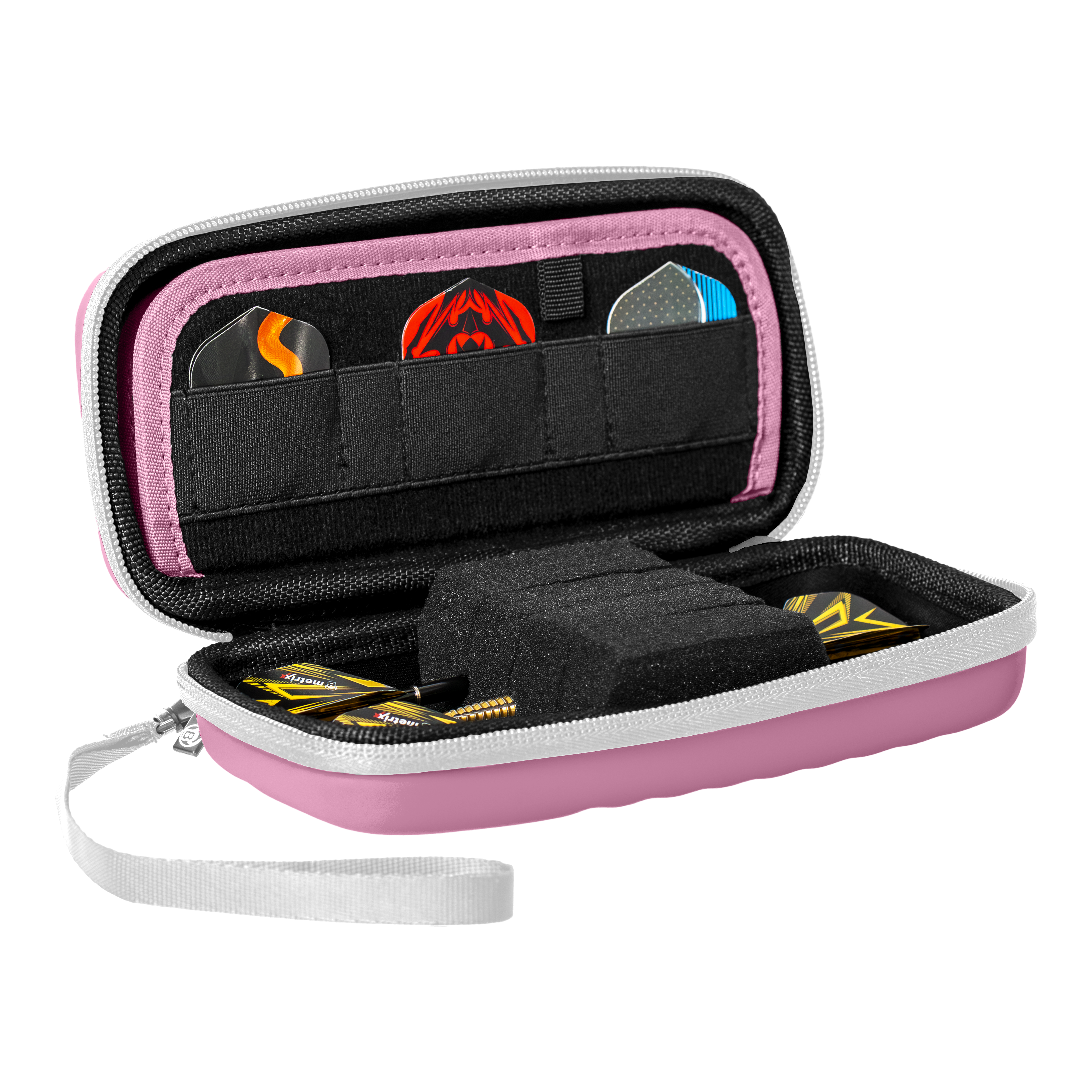 Zu sehen ist das Bulls Orbis S Dartcase in Pink. Es ist ein praktisches Etui für Dartspieler.