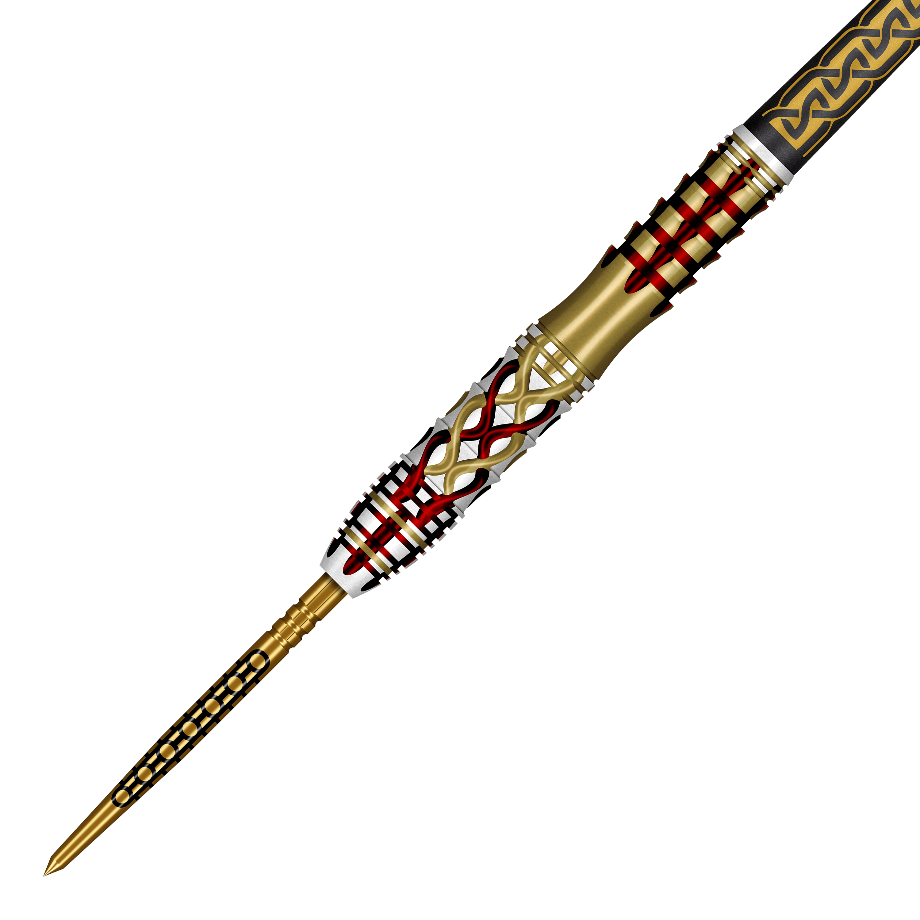 Shot Goths Alaric Turbo Point Steel Darts - 23g Auf dem Bild sind Shot Goths Alaric Turbo Point Steeldarts mit einem Gewicht von 23g zu sehen. Diese Darts sind ideal für den Einsatz am Steeldartboard.
