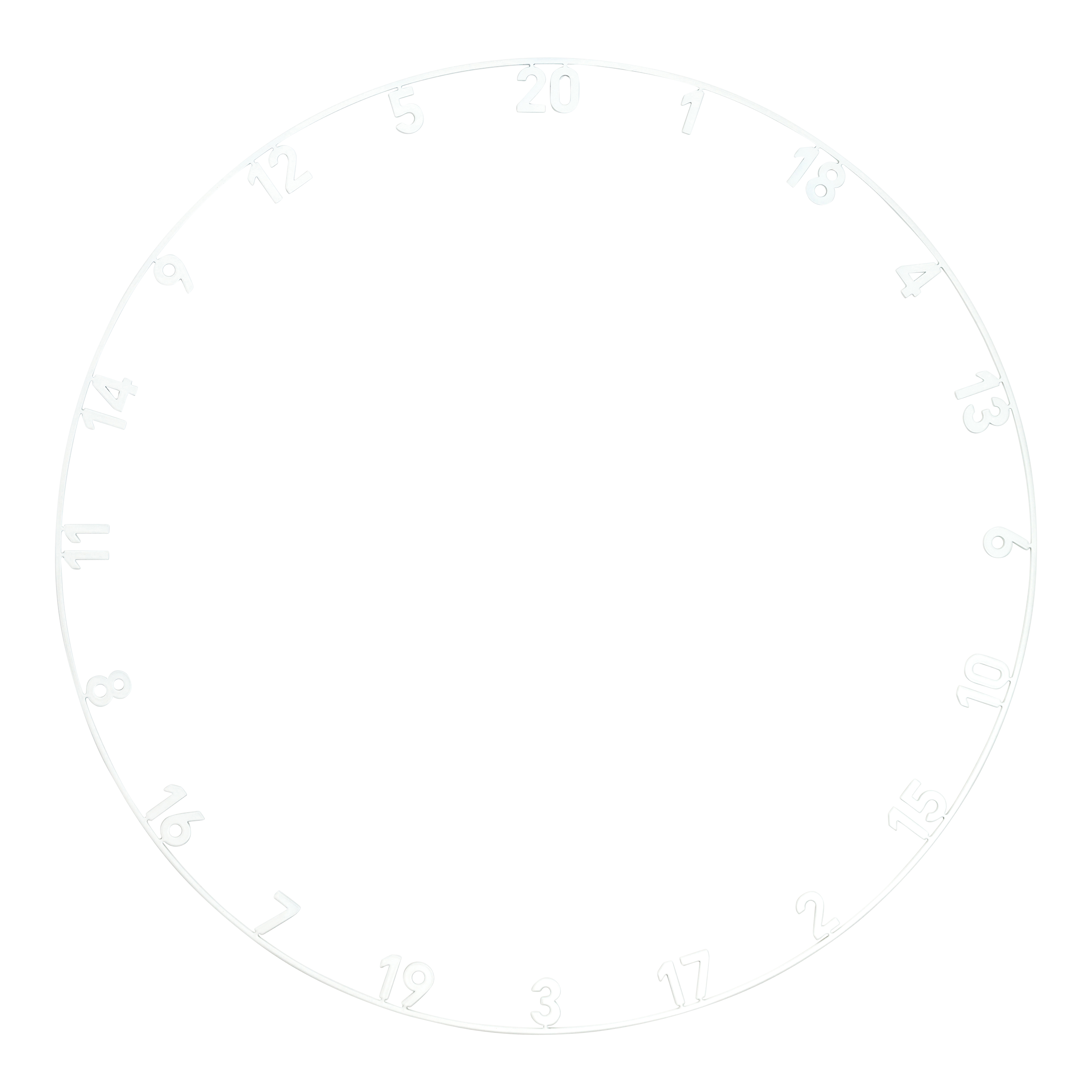 Abgebildet ist das Precise 180 Endorphine Steeldartboard mit Nummernring in Weiß. Das Produkt eignet sich ideal für Dartspieler aller Leistungsstufen.