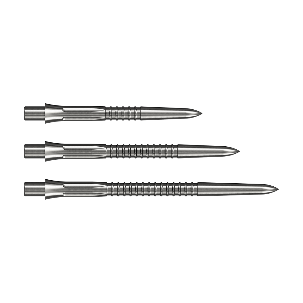 Mission Caliburn EVO dart tips GV1 - silver Auf dem Bild sieht man die Mission Caliburn EVO Dartspitzen GV1 in Silber. Die Spitzen sind für präzises Dartspiel konzipiert.