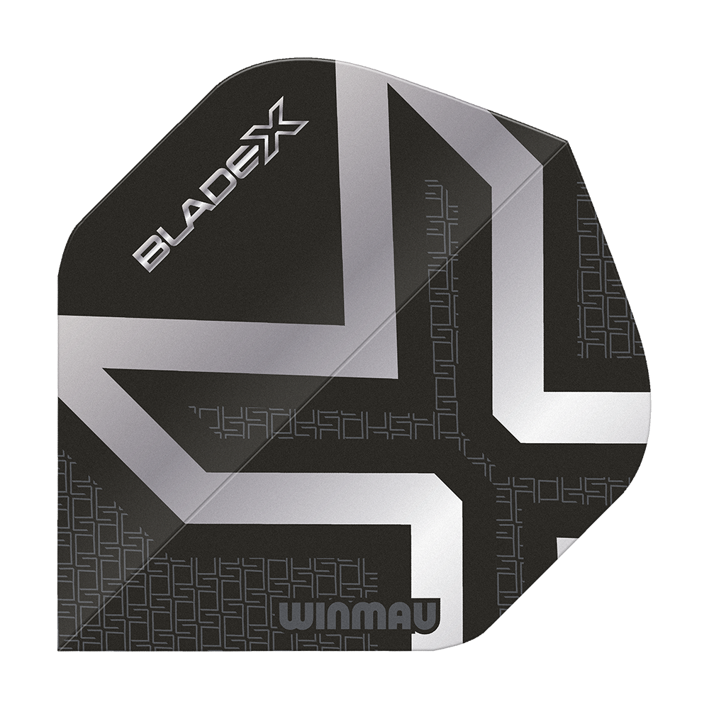 Winmau Prism Delta Blade X Metallic Silver No2 Standard Flights Dies ist ein Winmau Prism Delta Blade X Metallic Silver No2 Standard Flight. Das Bild zeigt das Produkt in silberner Farbe.