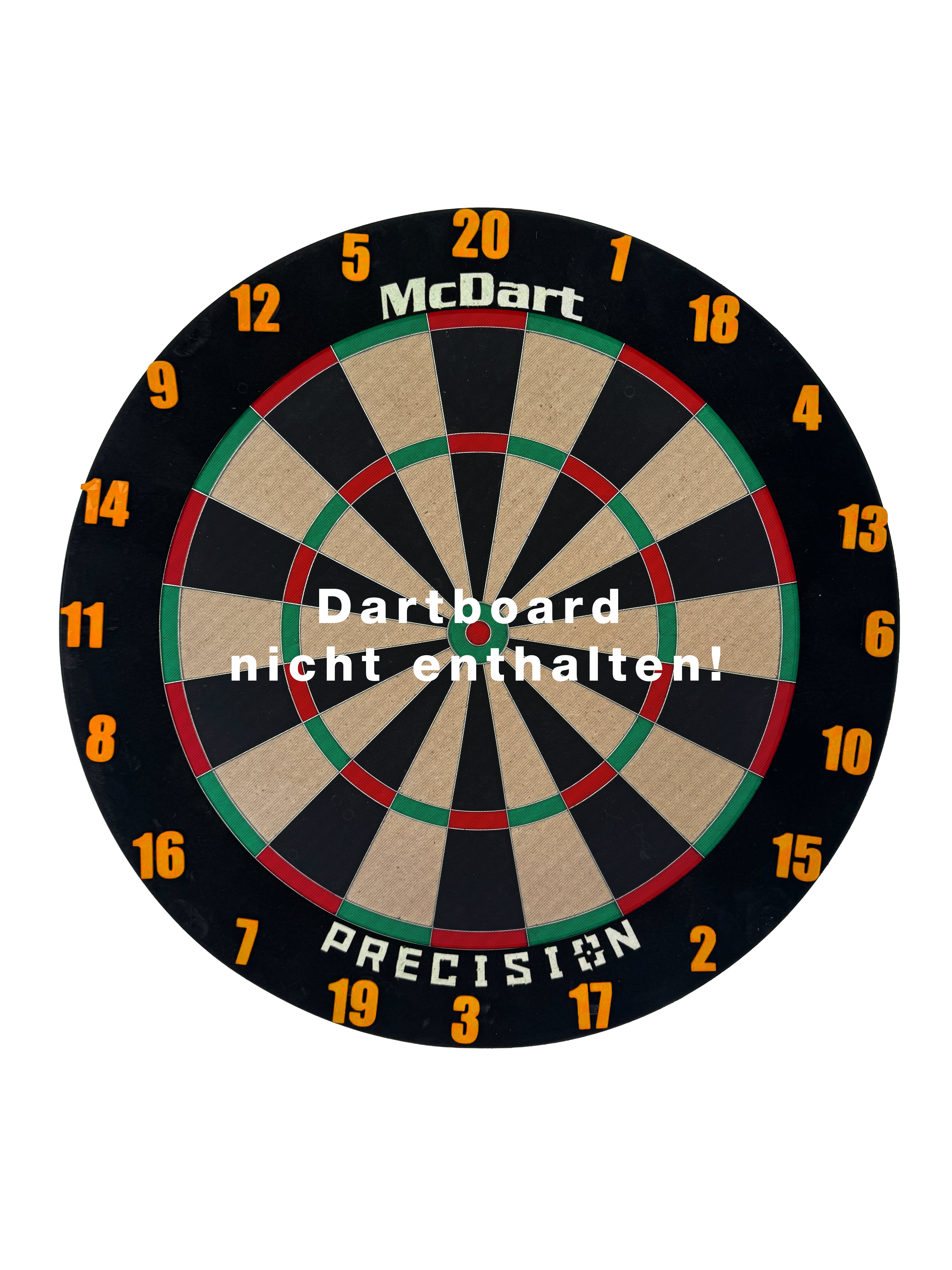 McDart Dartboard Number Rings / Number Ring Classic Ein Bild zeigt ein Classic Orange Board. Die Oberfläche ist orange und rechteckig.