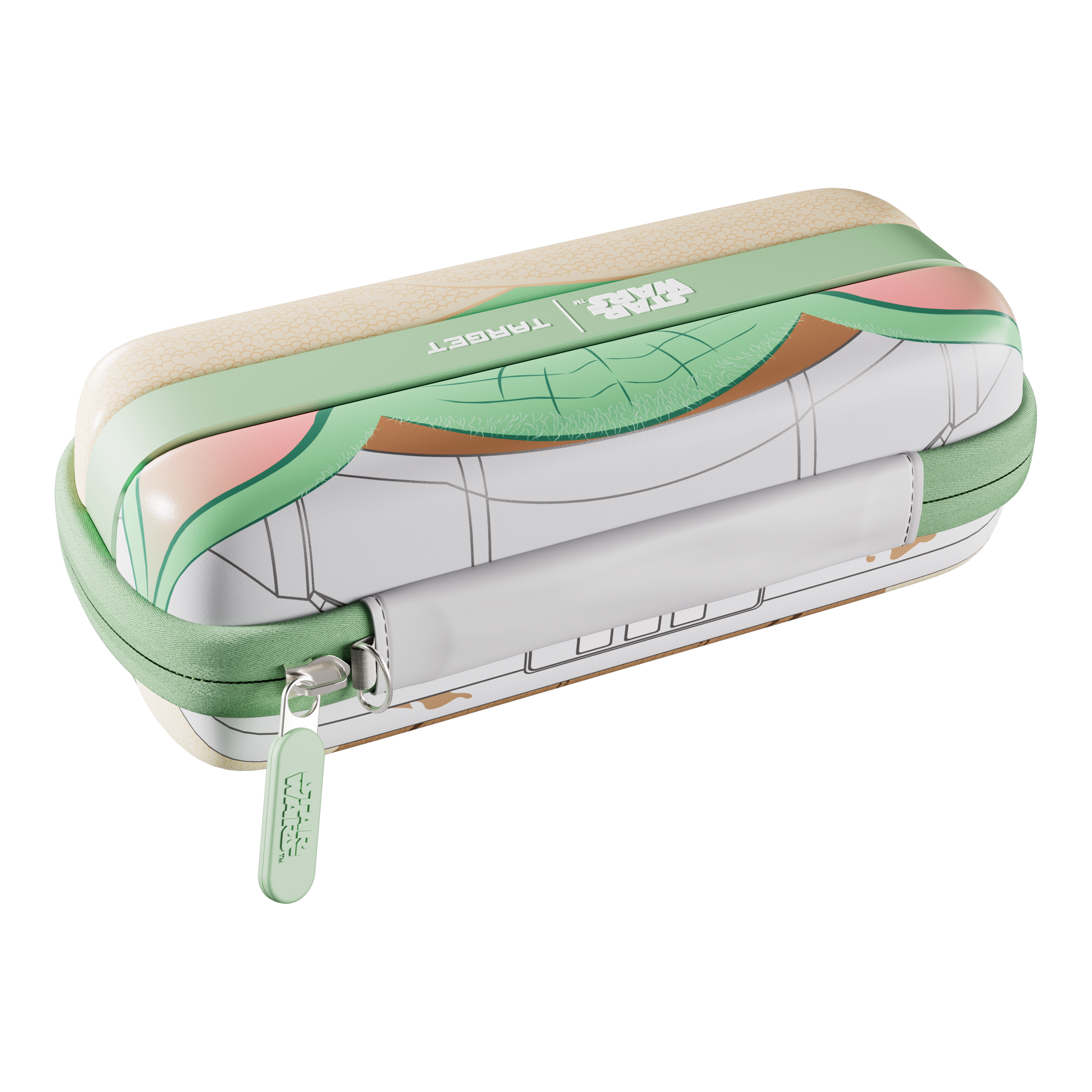 Das Target Star Wars Boa Dartcase - Grogu bietet Stauraum für Dartpfeile und Zubehör mit Grogu aus Star Wars als Motiv. Es ist besonders für Star Wars Fans geeignet.