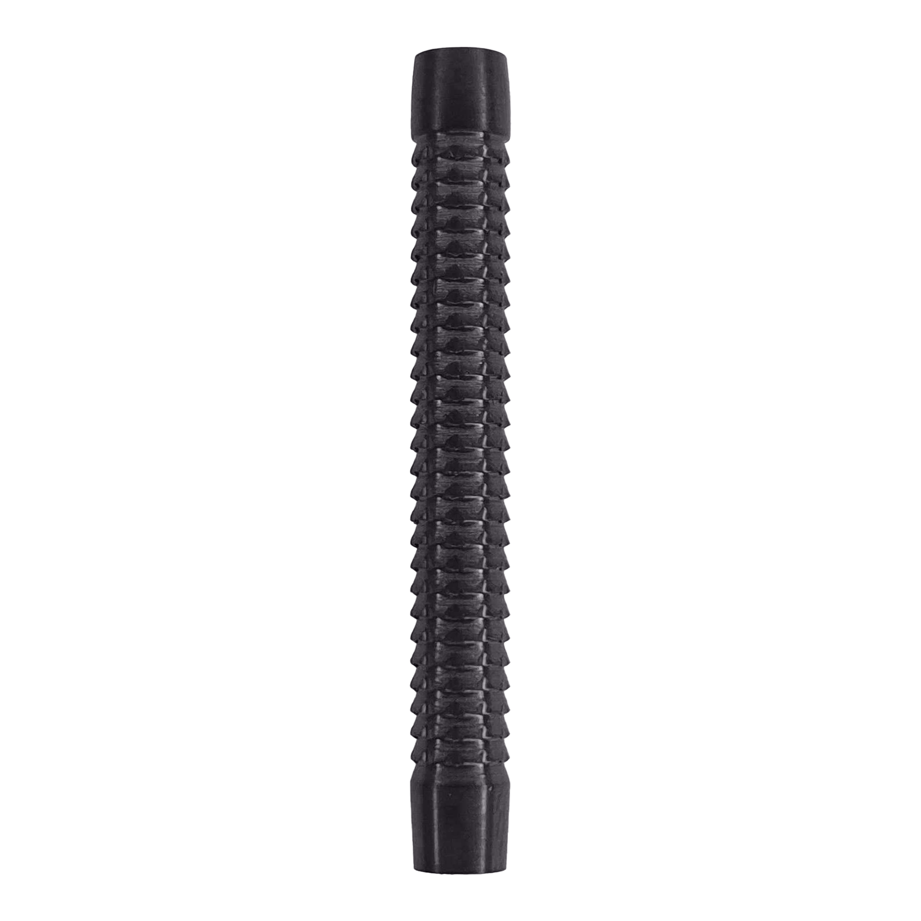 McDart Phantom soft dart barrels Das Bild zeigt ein schwarzes Softdart-Barrel der Marke McDart Phantom. Das Barrel hat eine geriffelte Oberfläche für besseren Halt.