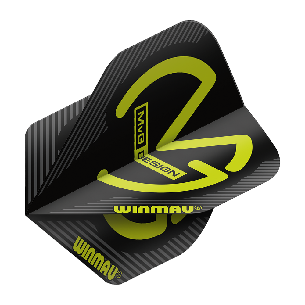 Winmau Mega MvG Black Standard Flights