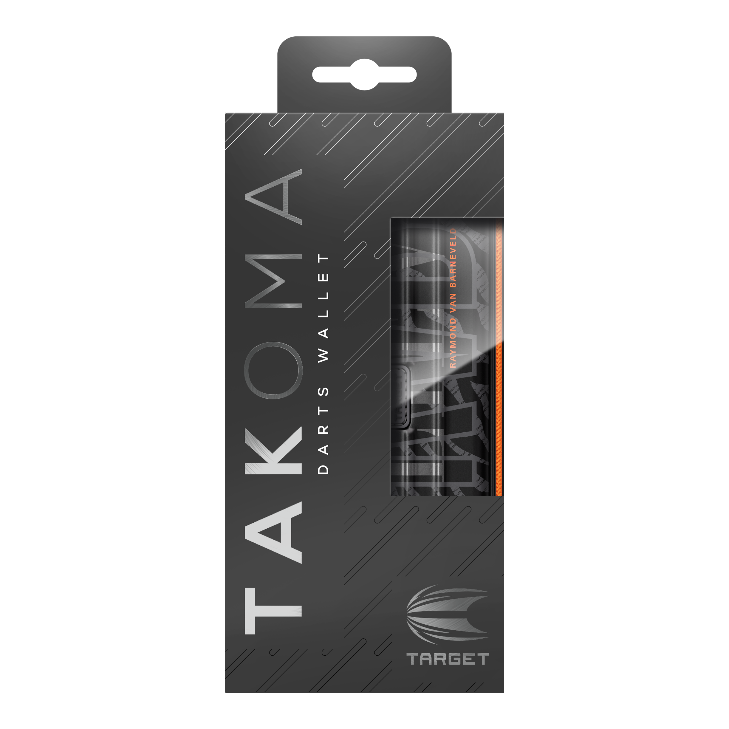 Das Bild zeigt das Takoma Ghost Series Raymond Van Barneveld Dartcase. Es handelt sich um ein spezielles Dart-Etui für Dartzubehör.