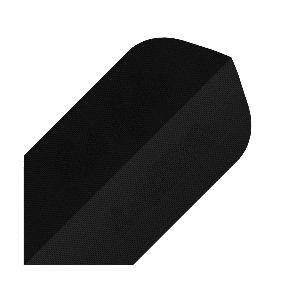 Dies ist ein schwarzer Nylon-Stoff Slim Flight. Der Flight ist für Dartpfeile geeignet und hat eine schlanke Form.