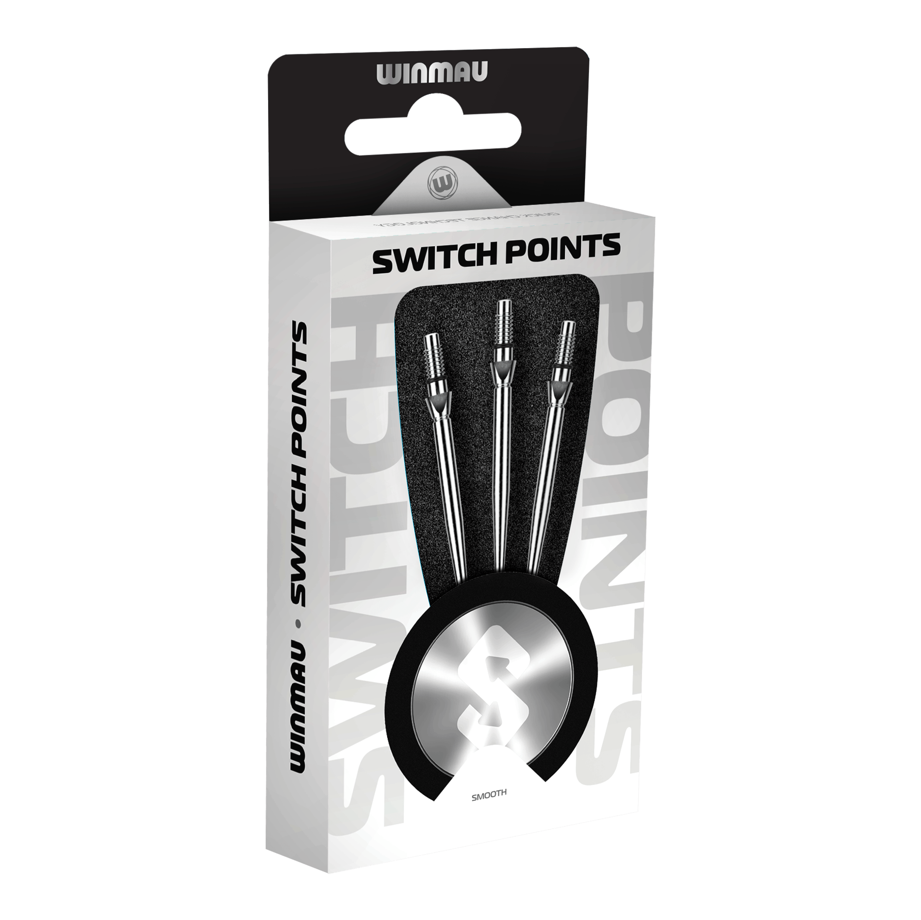 Winmau Switch Point Smooth steel dart tips - Silver Effect Abgebildet sind Winmau Switch Point Smooth Steeldartspitzen in Silver Effect. Diese glatten Dartspitzen sind silbern und für Steeldarts geeignet.