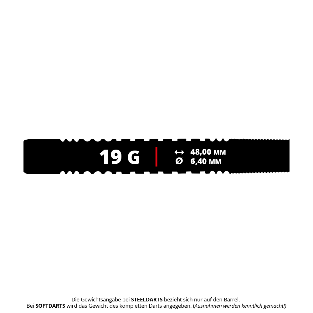 Unicorn Wraith James Wade Soft Darts - 19g Das Bild zeigt die Unicorn Wraith James Wade Softdarts - 19g. Diese Softdarts sind speziell für Dartfans und Spieler entwickelt.