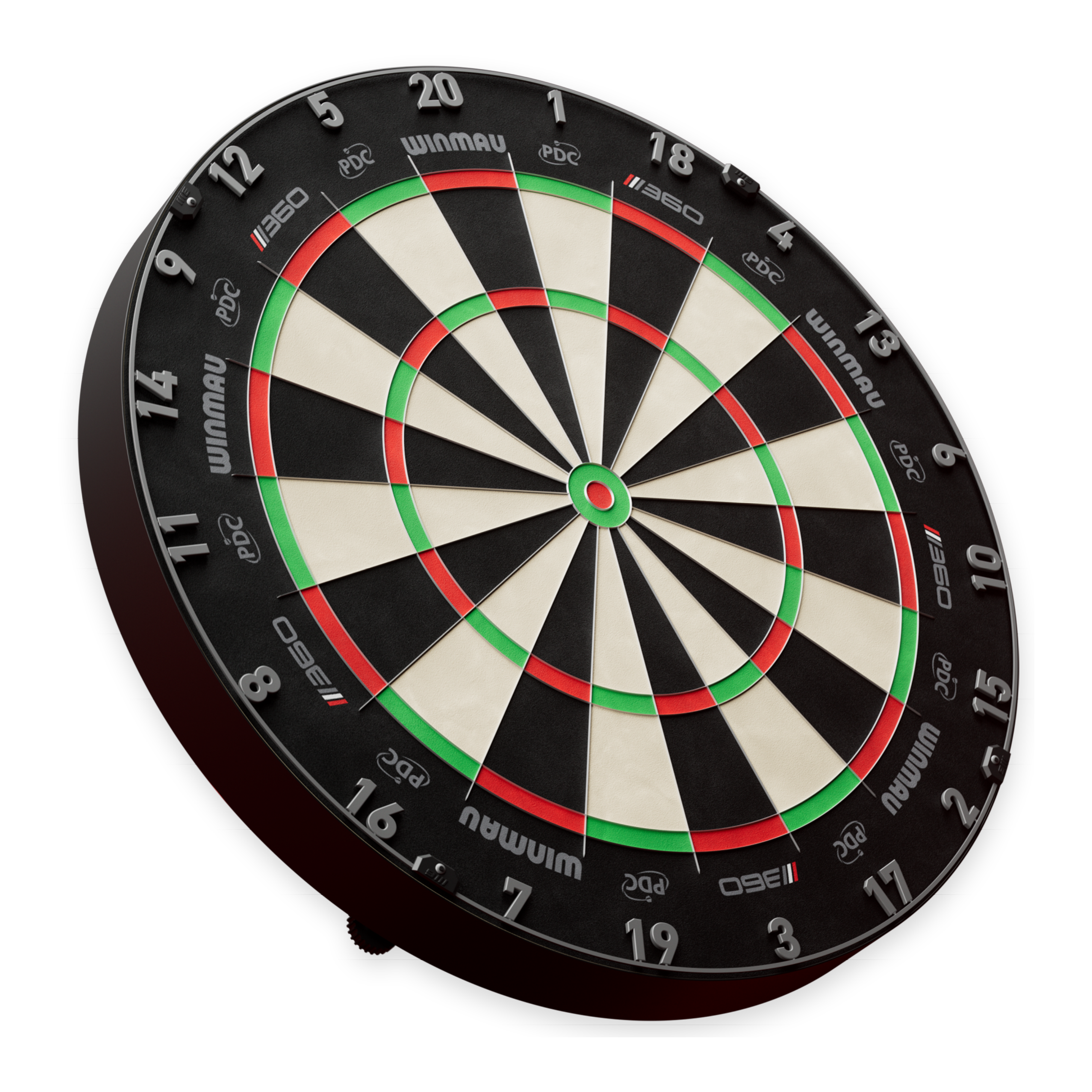 Winmau Blade 6 Triple Core 360 steel dartboard Zu sehen ist ein Dartboard aus der Nähe. Die Datei heißt '3060_Winmau_Blade_360_Steeldartboard_2b'.