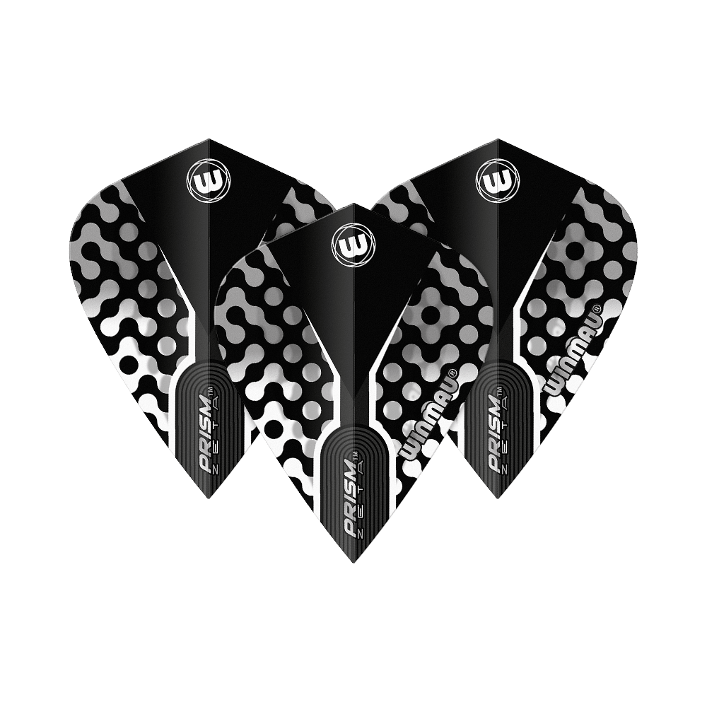 Winmau Zeta Black White Gray Kite Flights