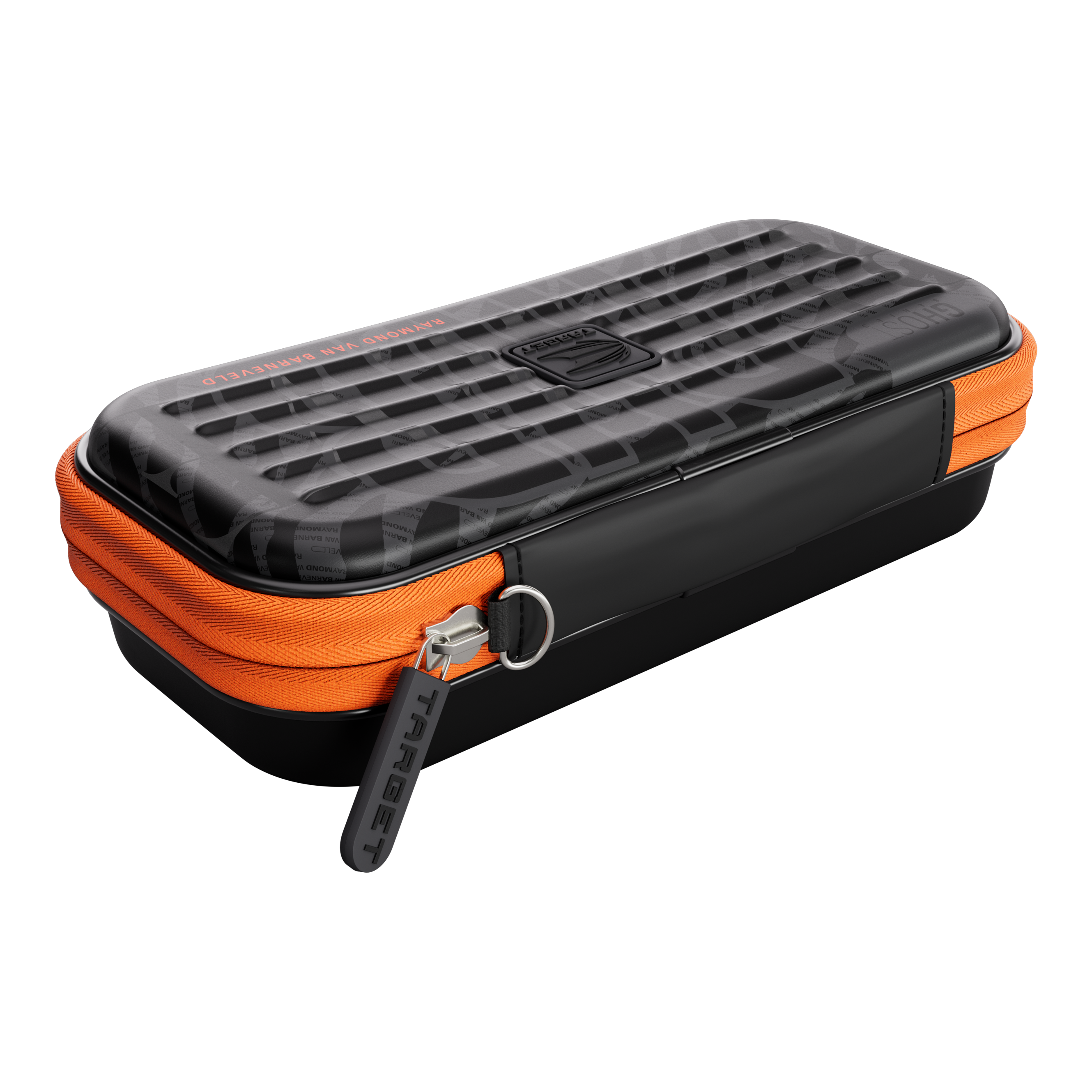 Takoma Ghost Series Raymond Van Barneveld dart case Hier ist das Takoma Ghost Series Raymond Van Barneveld Dartcase zu sehen. Das Dartcase dient zur sicheren Aufbewahrung von Darts und Zubehör.