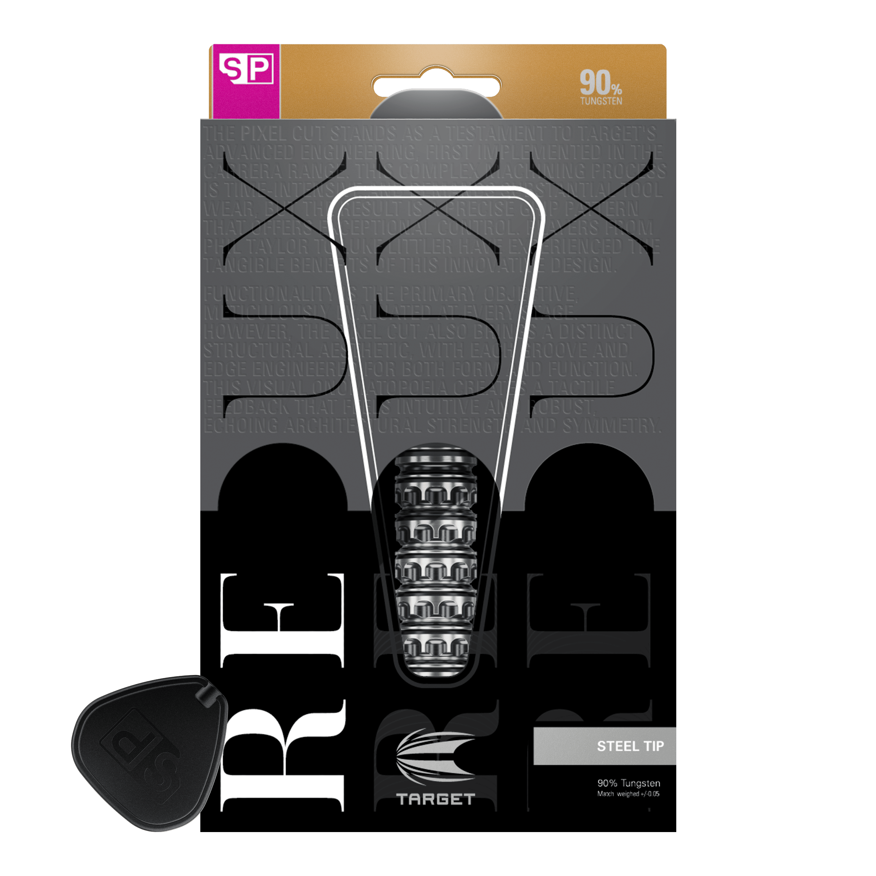 Target Redux 01 Swiss Point steel darts Abgebildet sind die Target Redux 01 Swiss Point Steeldarts. Die Steeldarts zeichnen sich durch ihr modernes Design aus.