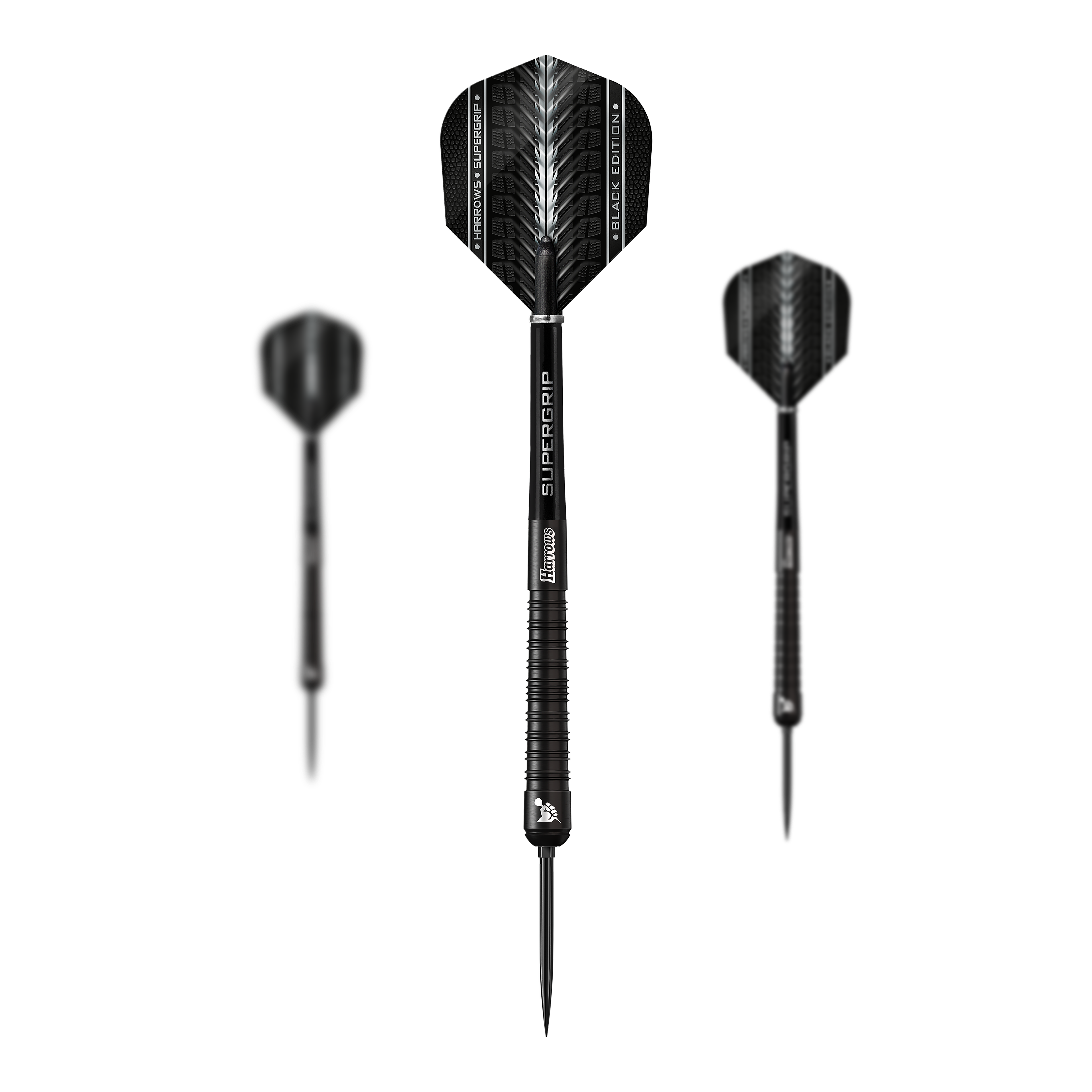 Harrows Supergrip 90 Black Edition Quick Point Steel Darts Harrows Supergrip 90 Black Edition Quick Point Steel Darts