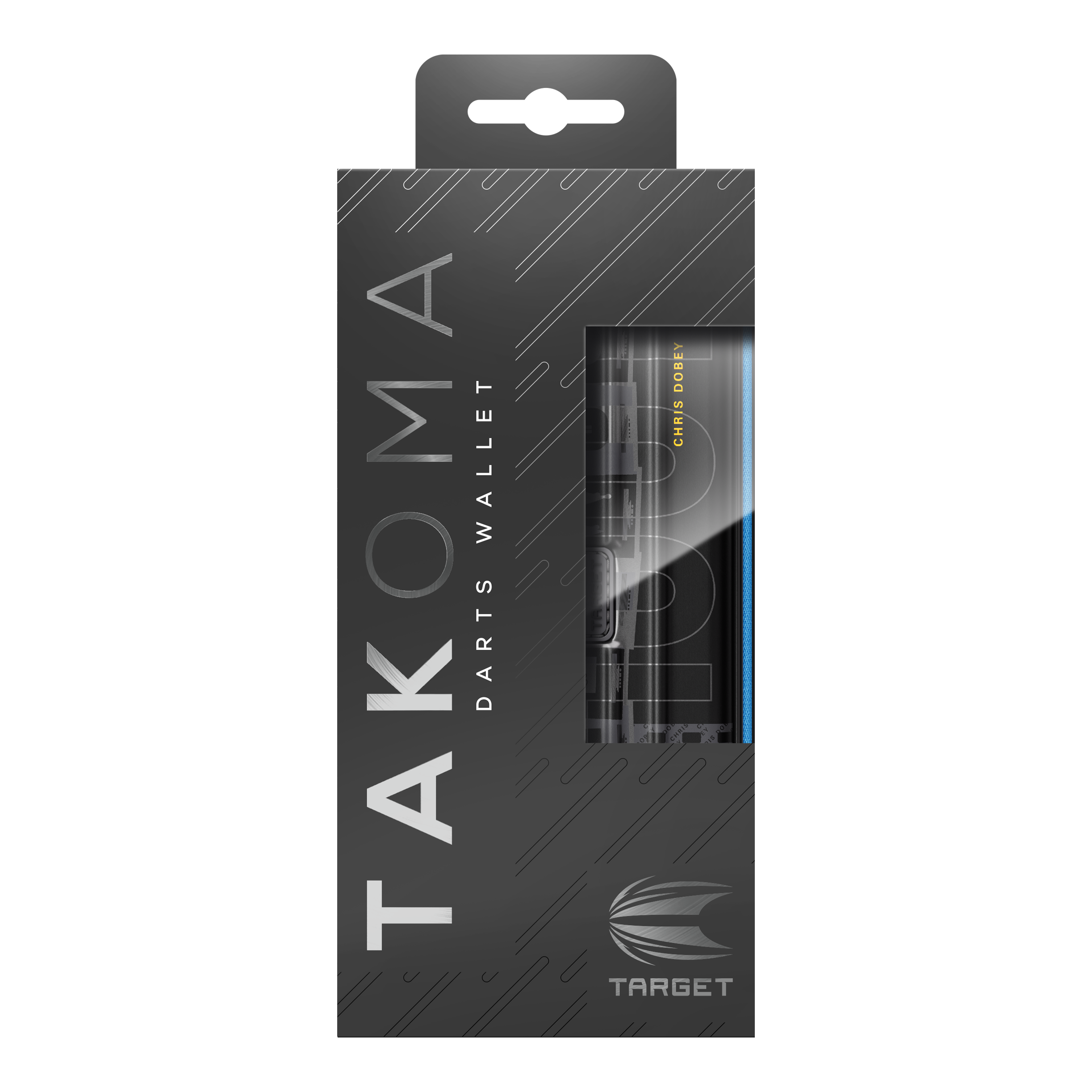 Takoma Ghost Series Chris Dobey dart case Auf dem Foto ist das Takoma Ghost Series Chris Dobey Dartcase zu sehen. Diese Darttasche wurde für Chris Dobey entworfen.