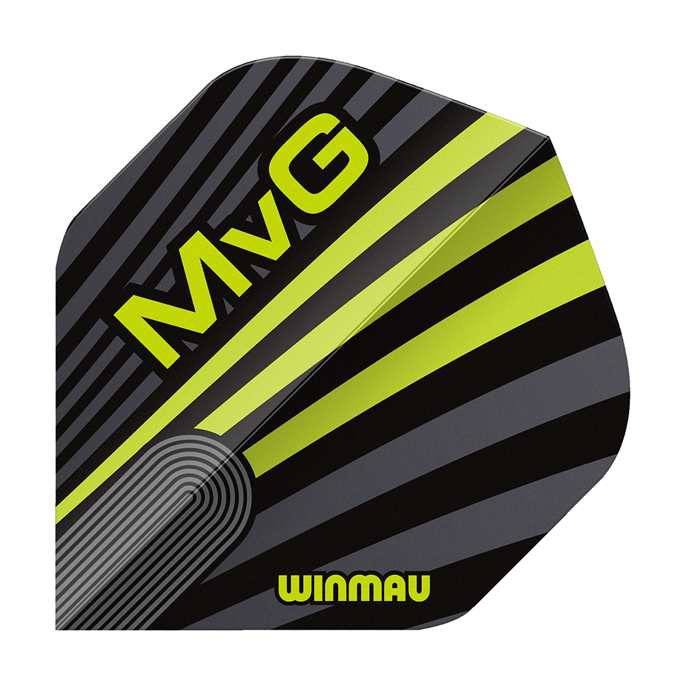 Winmau Prism Delta MvG Gray Green No2 Standard Flights Winmau Prism Delta MvG Grey Green No2 Standard Flights sind abgebildet. Das Produkt hat einen auffälligen Look.