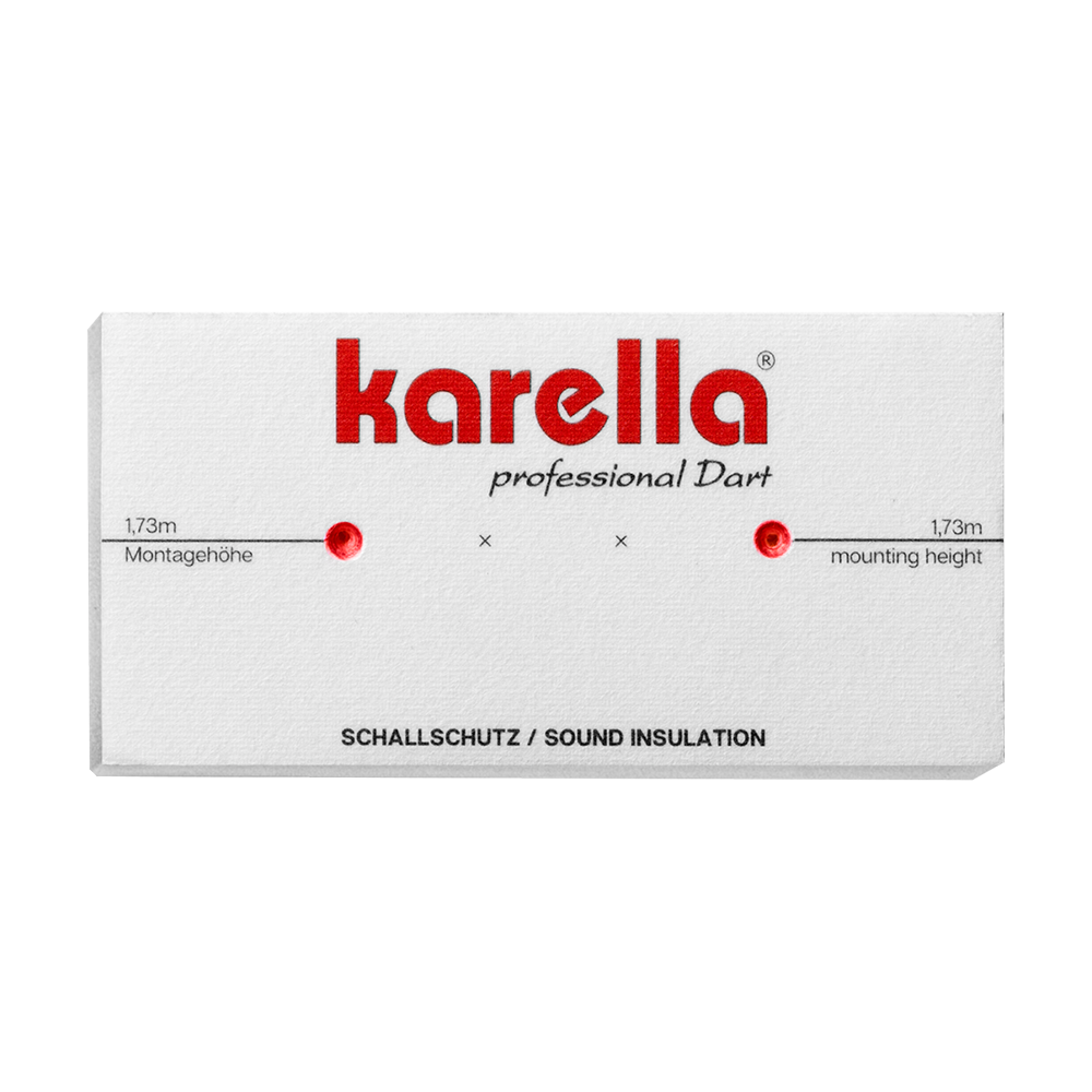 Compact soundproofing Karella for steel dartboards Das Bild zeigt den Kompakten Schallschutz Karella für Steeldartboards. Er dient zur Schallreduzierung bei Steeldartboards.
