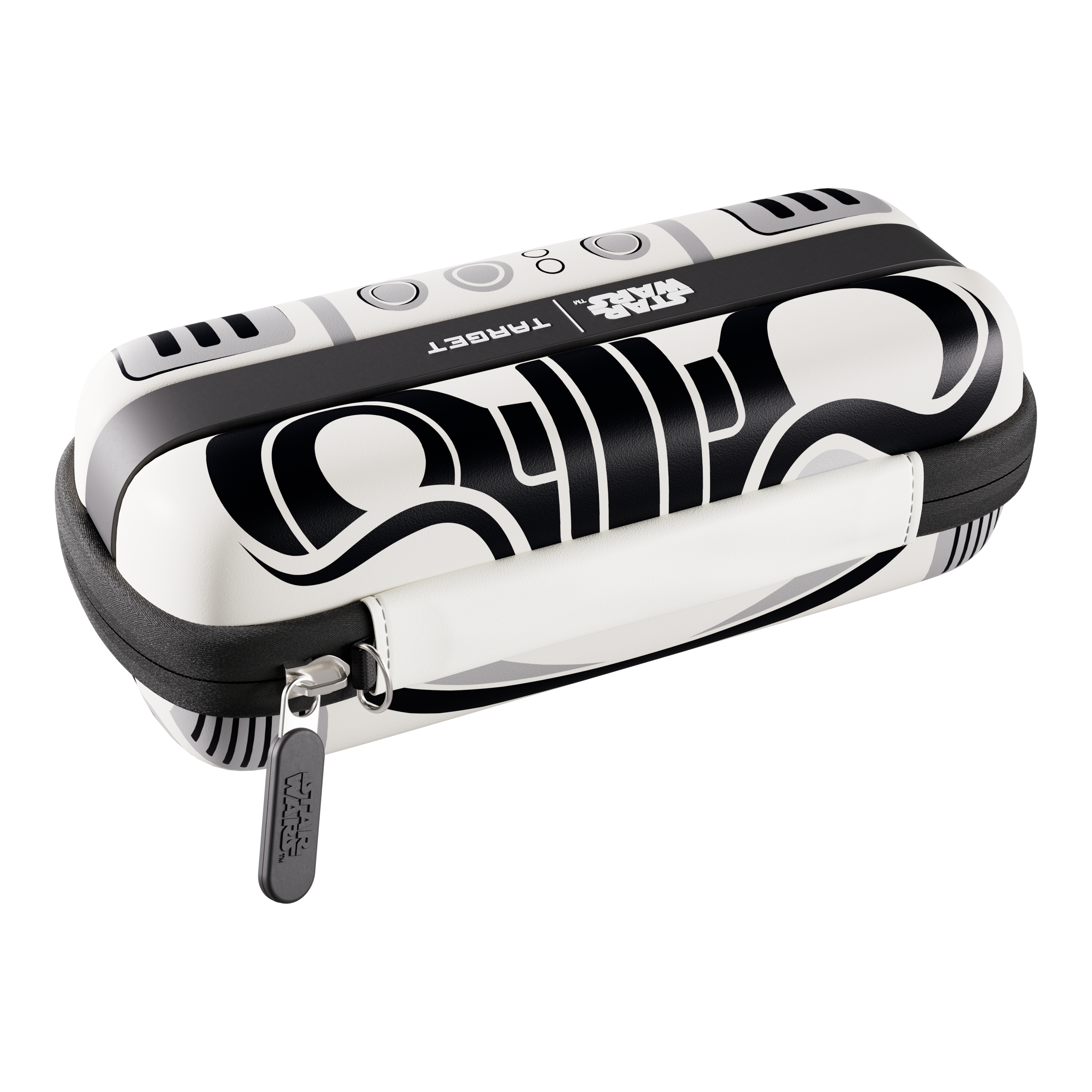 Target Star Wars Boa Dartcase - Stormtrooper Abgebildet ist das Target Star Wars Boa Dartcase – Stormtrooper. Die Tasche bietet stilvollen Schutz für Dartzubehör im Star Wars Stil.