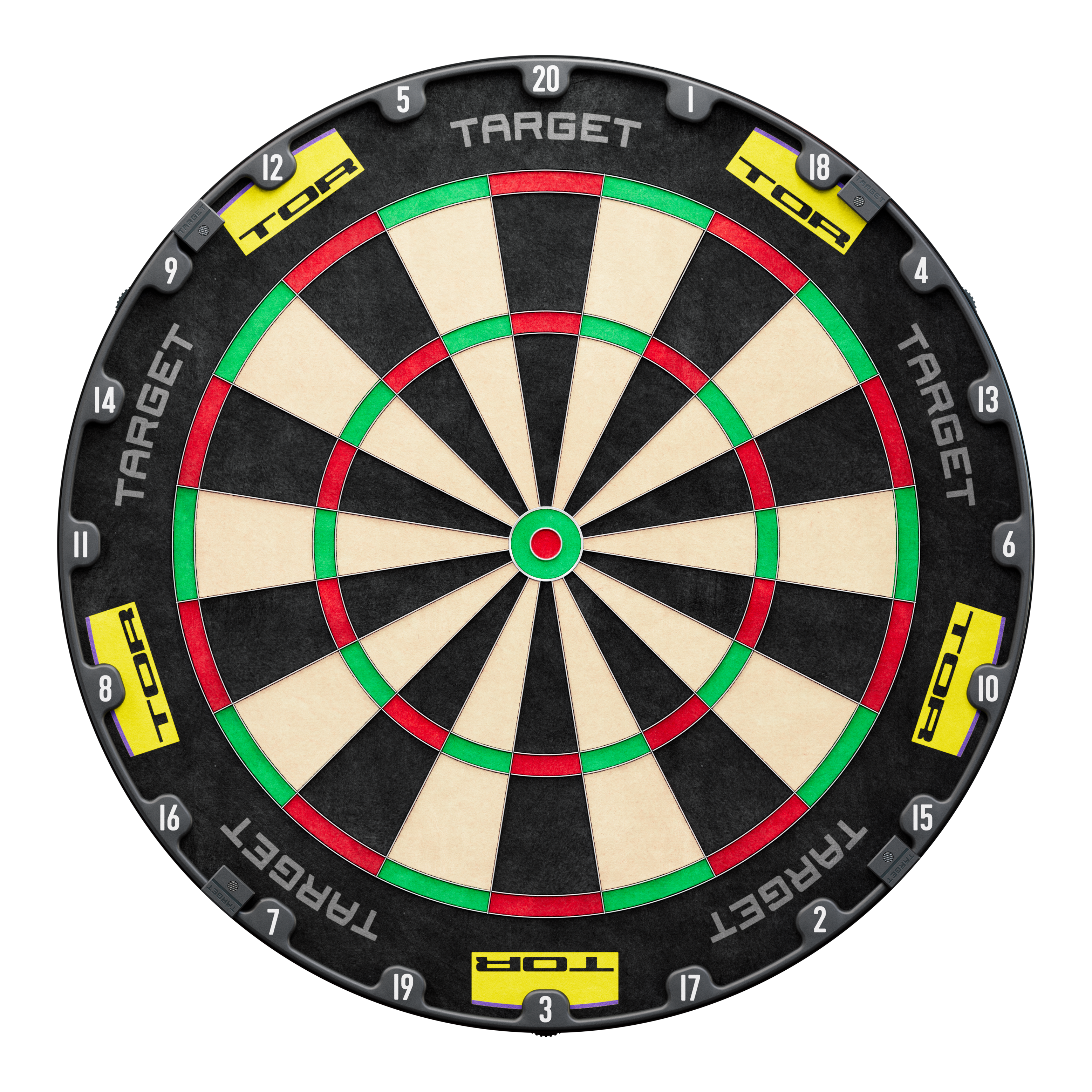 Target Luke Littler World Champion 2025 Surround Goal Steel Dartboard Bundle Das Bild zeigt ein Dartboard-Set mit dem Namen "Target Luke Littler World Champion 2025 Surround Tor Steeldartboard Bundle". Das Board hat eine schwarze Umrandung mit den Aufschriften "TARGET" und "TOR".