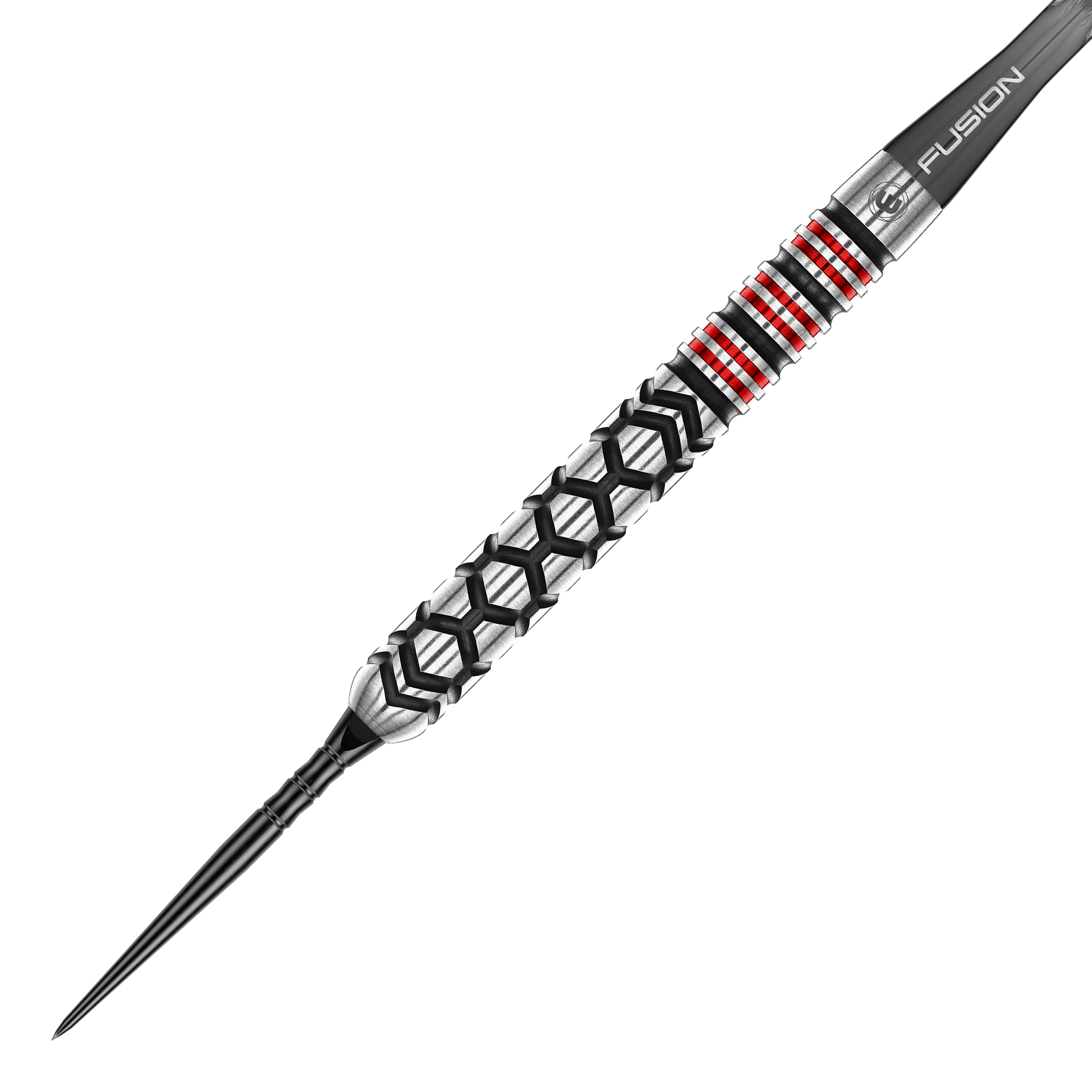 Hier sind die Winmau Fornax Parallel Switch Point Steeldarts zu sehen. Sie bieten ein modernes Design und hohe Performance.