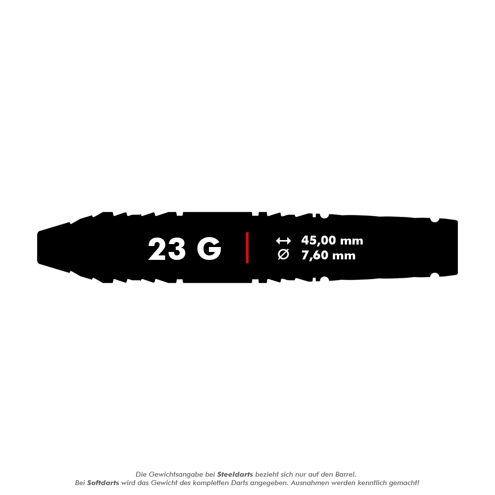 Target Japan Black Marque Dragon GEN2 Swiss Point Steel Darts - 23g