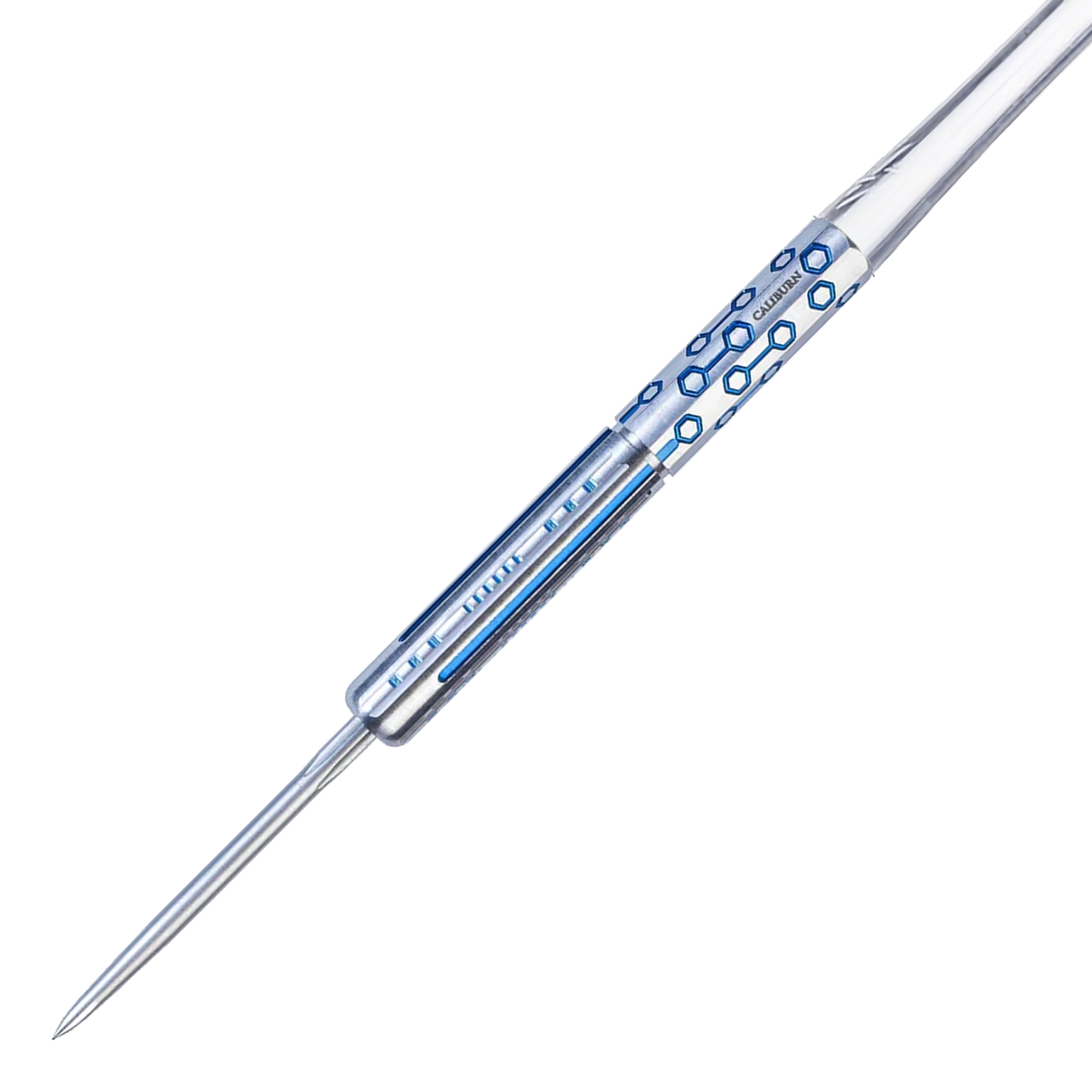 Das Bild zeigt die Caliburn Starships Series Demeter Steeldarts mit einem Gewicht von 23g. Die Steeldarts sind detailliert dargestellt.