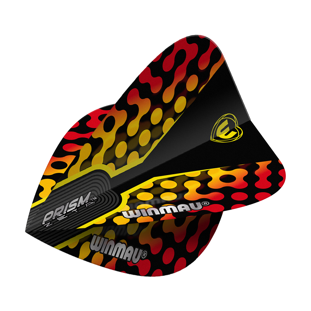 Winmau Zeta Black Yellow Red Kite Flights