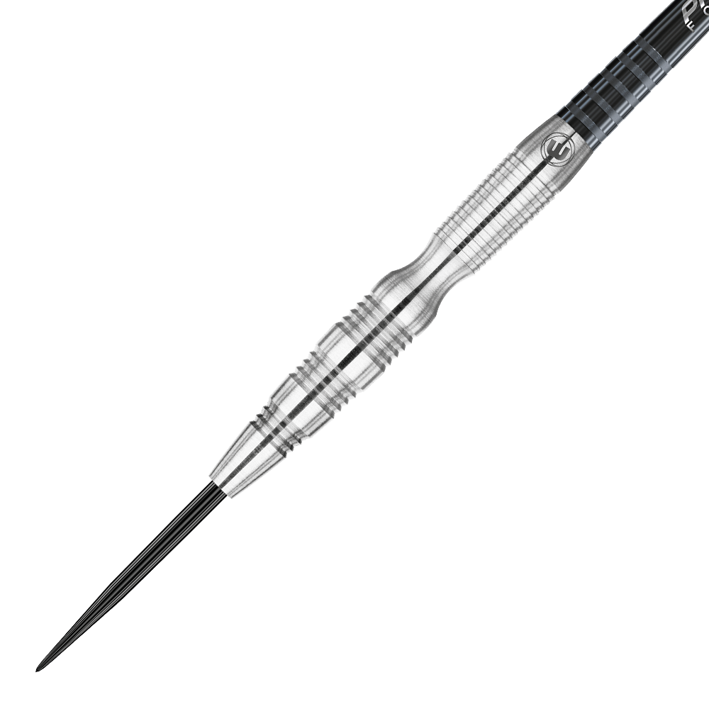 1042-24-Winmau-Simon-Whitlock-90-Tungsten-2018-Steeldarts-2 Das Bild zeigt einen Winmau Simon Whitlock 90 % Tungsten Steeldart. Der Dartpfeil besteht aus hochwertigem, strukturiertem Metall und hat eine spitze Stahlspitze.