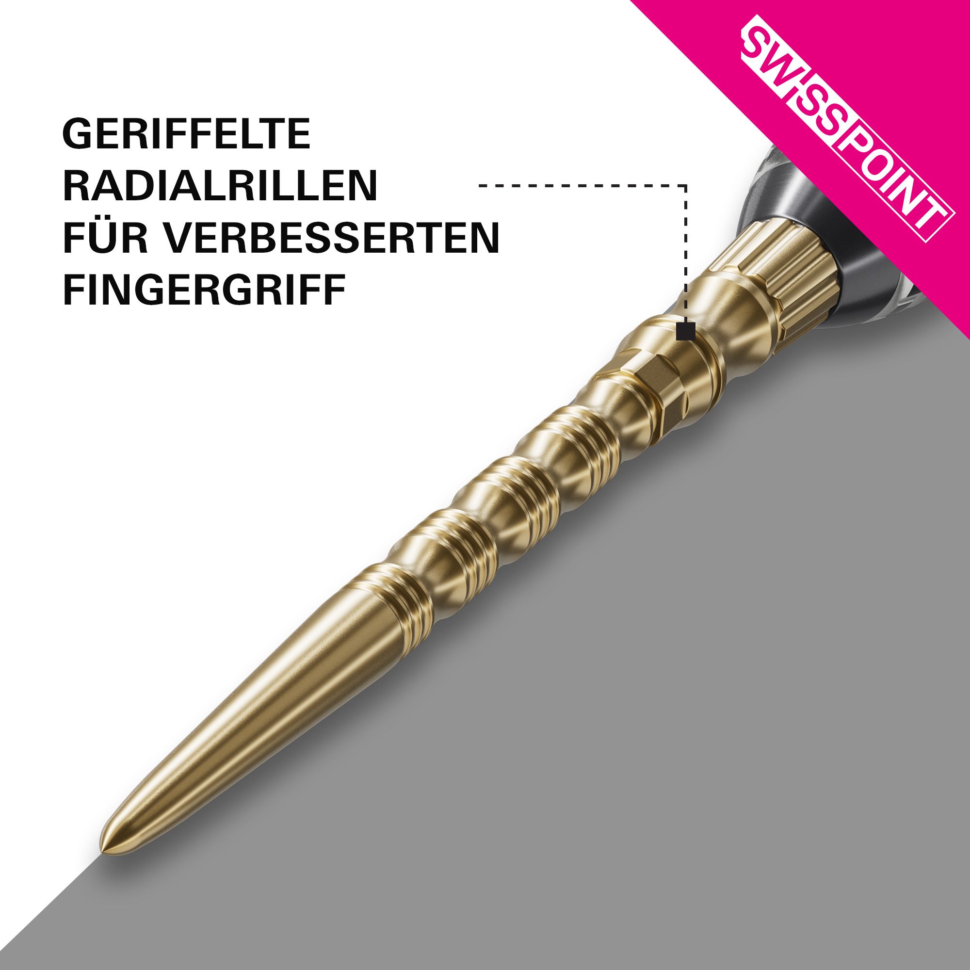 Target Signature Swiss Point TRB steel dart tips - gold Zu sehen sind die Target Signature Swiss Point TRB Steeldartspitzen - Gold. Die goldenen Spitzen sind für Dartpfeile geeignet.