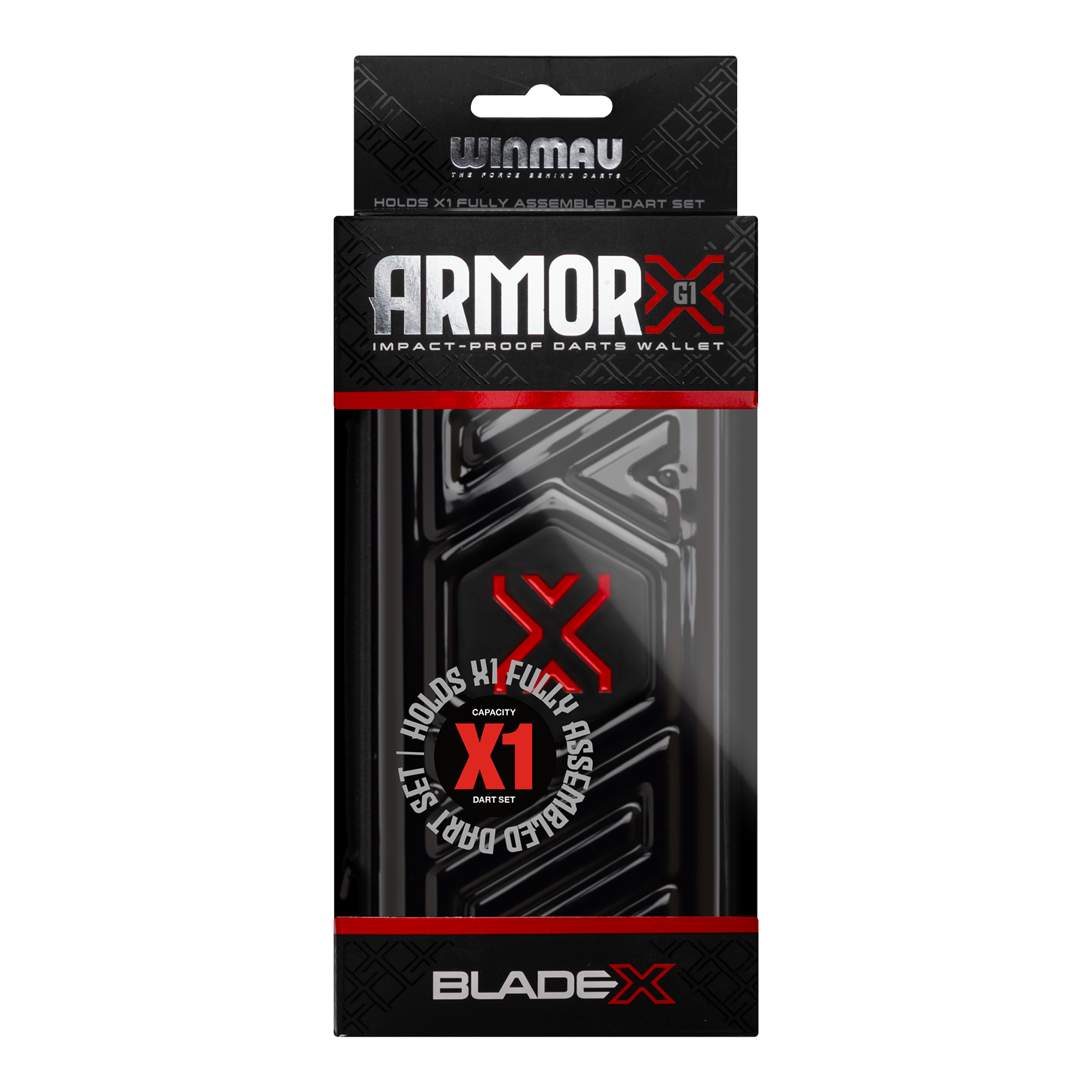 Ein Bild mit dem Dateinamen 8534_Winmau_Blade_X_Armor_G1_Dartwallet_3. Es zeigt vermutlich ein Produkt aus dem Bereich Darts oder Zubehör.