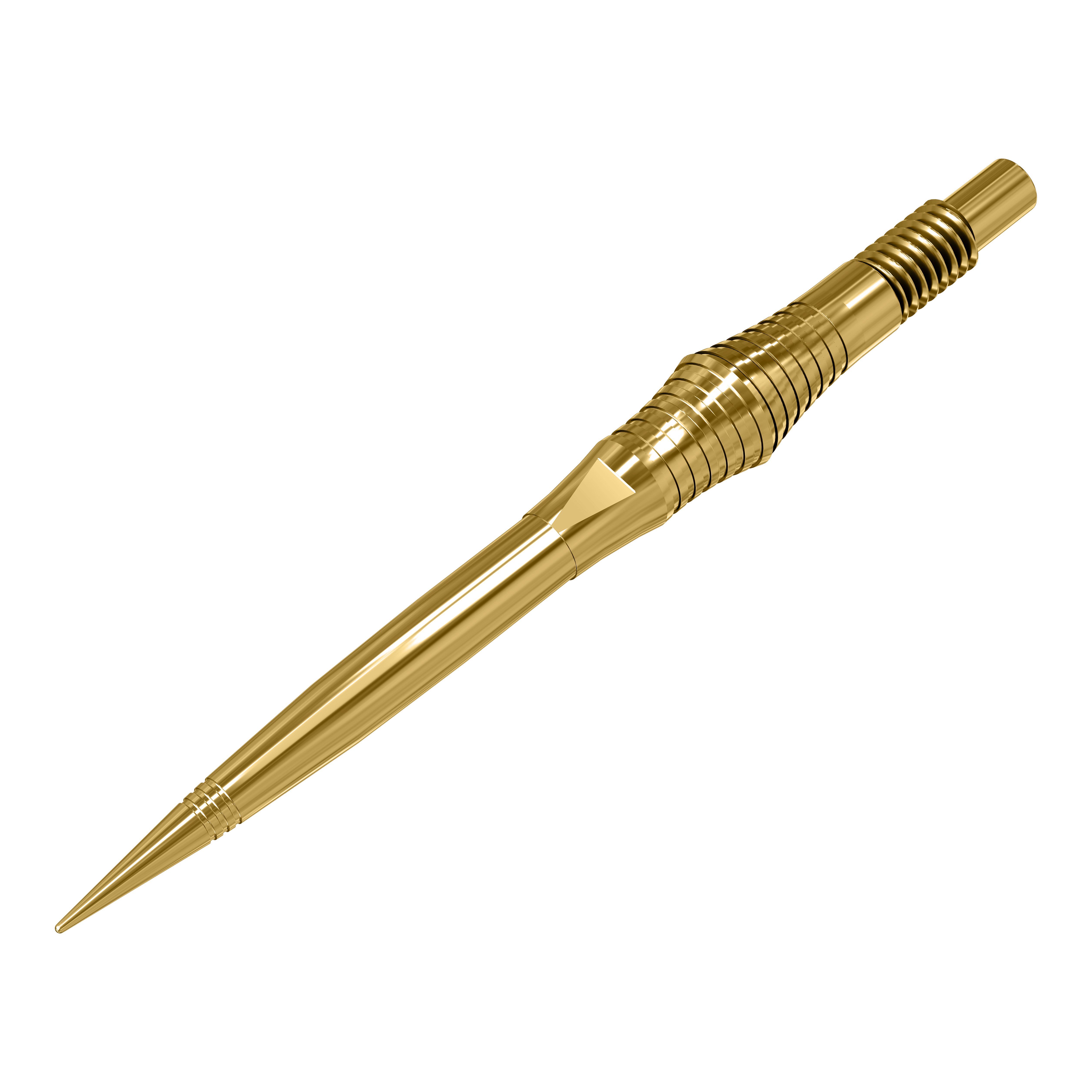 Harrows Quick Point Spire Elite Series Dartspitzen in Gold. Die Spitzen haben eine edle goldene Oberfläche.