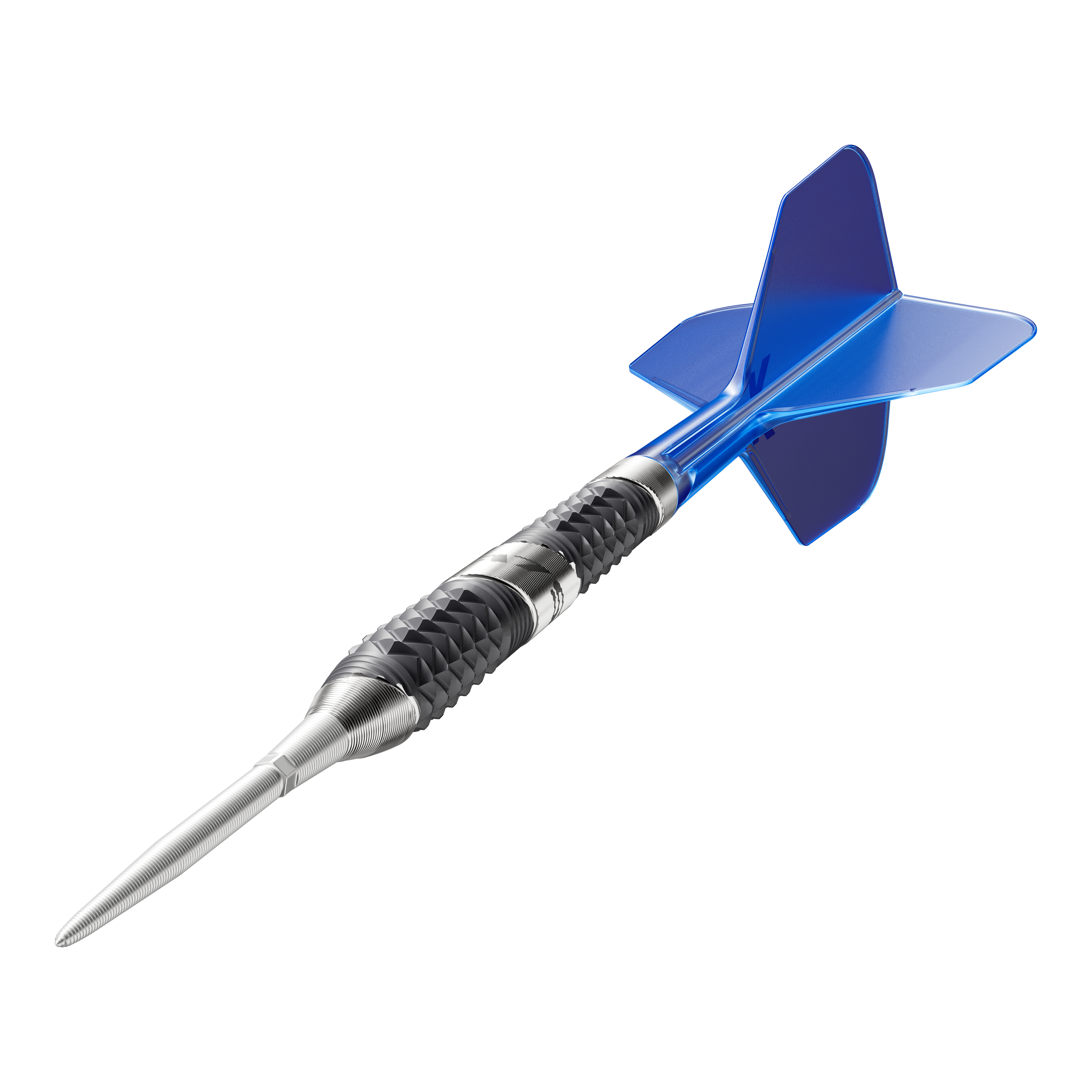 Der Target 975 Ultra Marine 02 Swiss Point Steeldart ist ein hochwertiger Dartpfeil mit einer markanten, strukturierten Metallspitze. Das Flight ist in einem auffälligen Blau gehalten und sorgt für eine präzise Flugbahn.