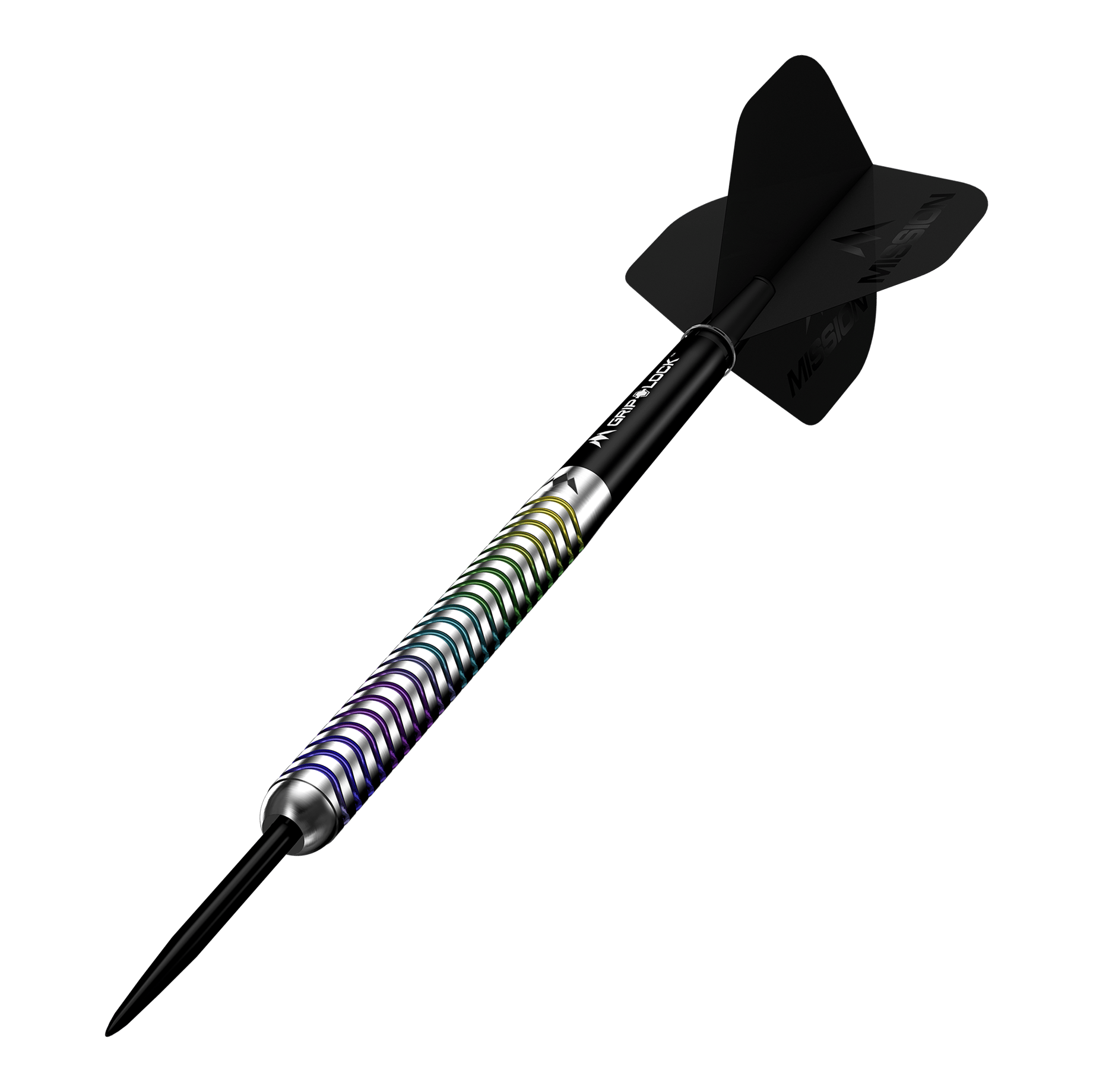 Mission Mirage Steel Darts Mission Mirage Steeldarts sind Profi-Darts für anspruchsvolle Spieler. Die Abbildung präsentiert das Set aus mehreren Perspektiven.