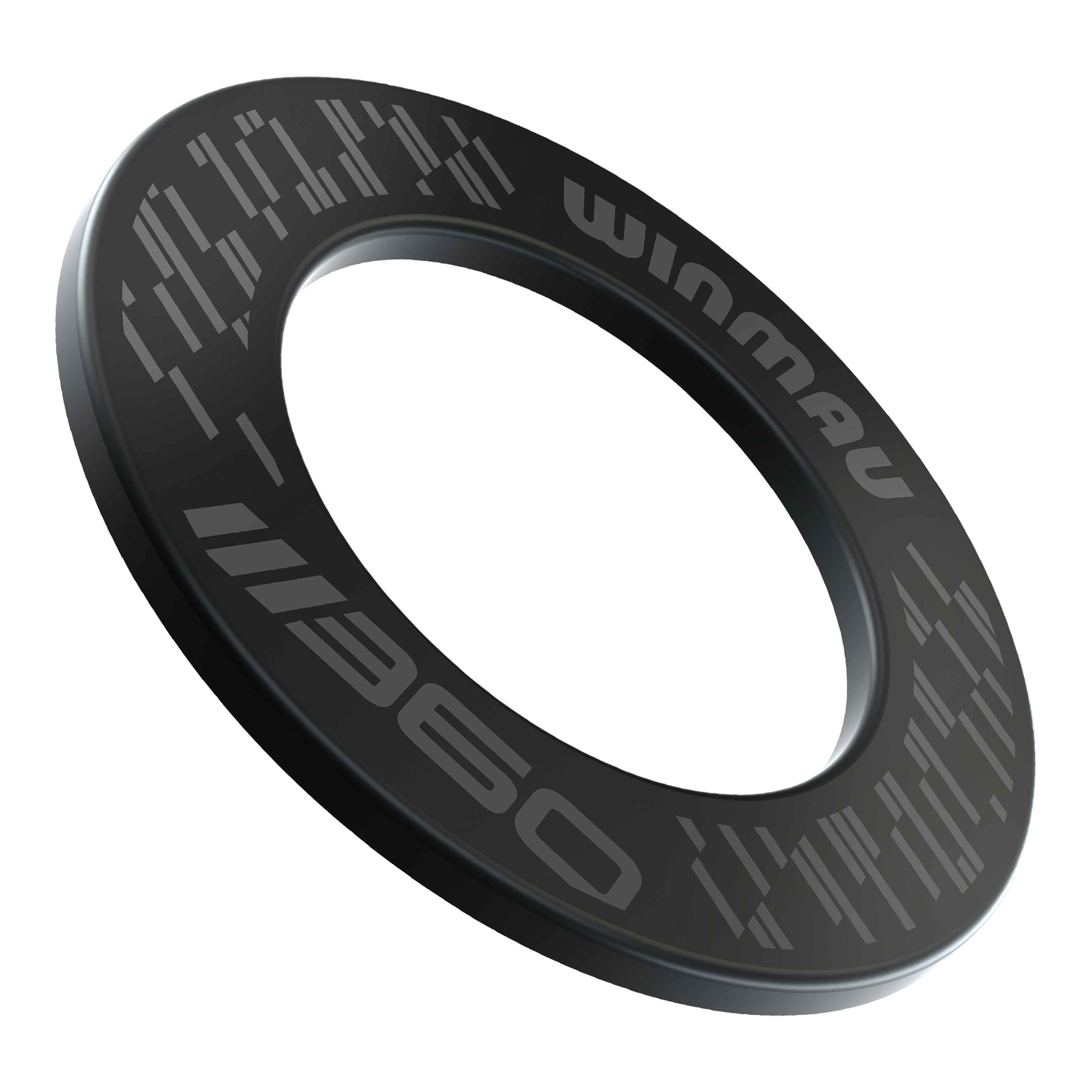 Hier ist das Winmau Blade 360 Dartboard Surround in der schwarzen Ausführung zu sehen. Es schützt das Dart-Board und die Umgebung bei jedem Spiel.