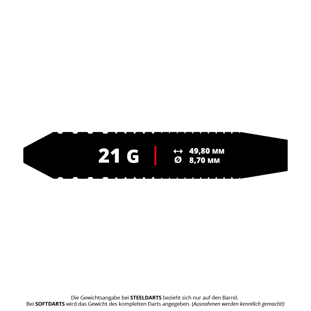 Die Bulls FC Bayern München Brass Steeldarts - 21g sind hochwertige Darts im Design des FC Bayern München. Sie sind ideal für Dartspieler und Fans des Vereins.