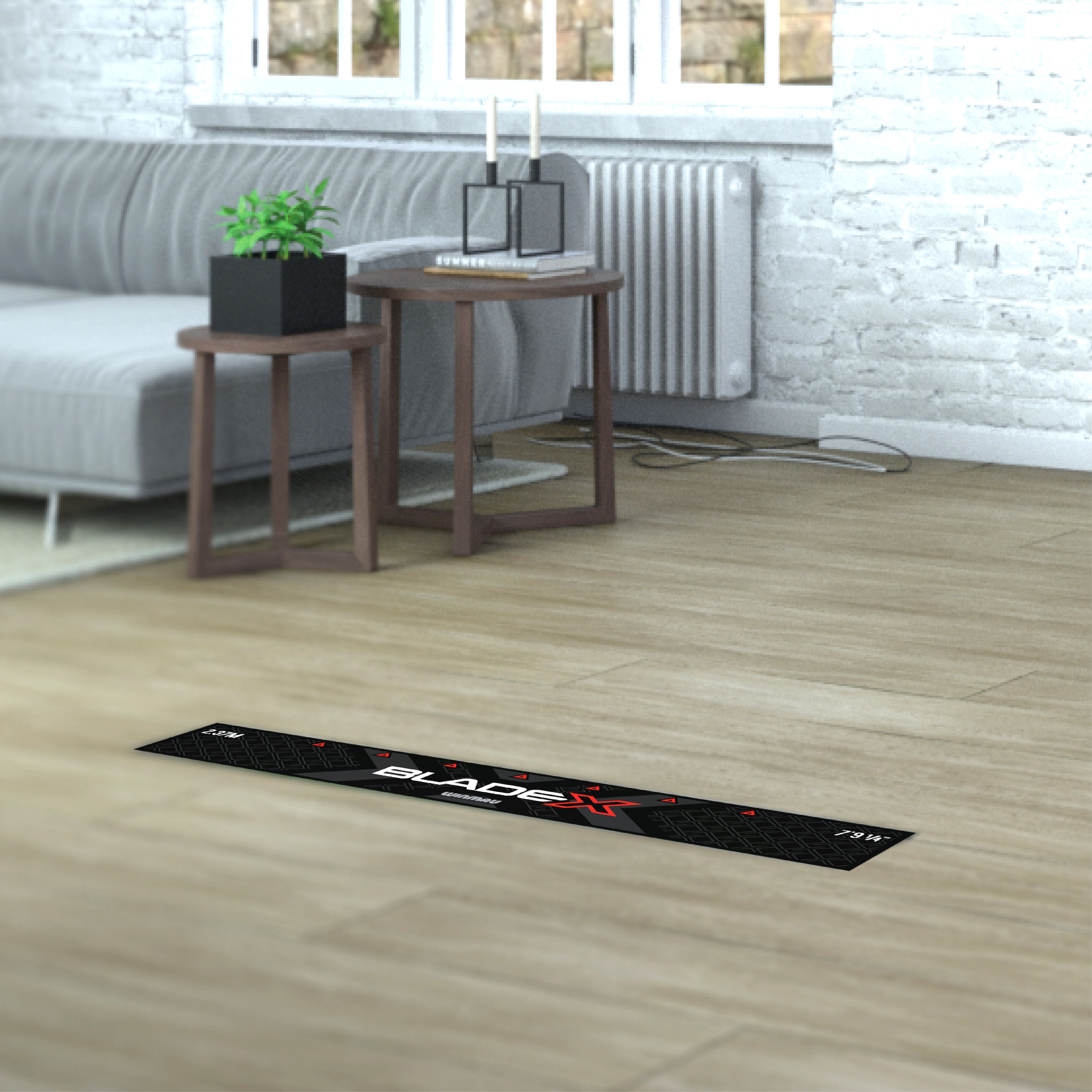 Winmau Blade X throw line Hier ist die Winmau Blade X Abwurflinie abgebildet. Sie wird beim Dartspiel als Markierung verwendet.