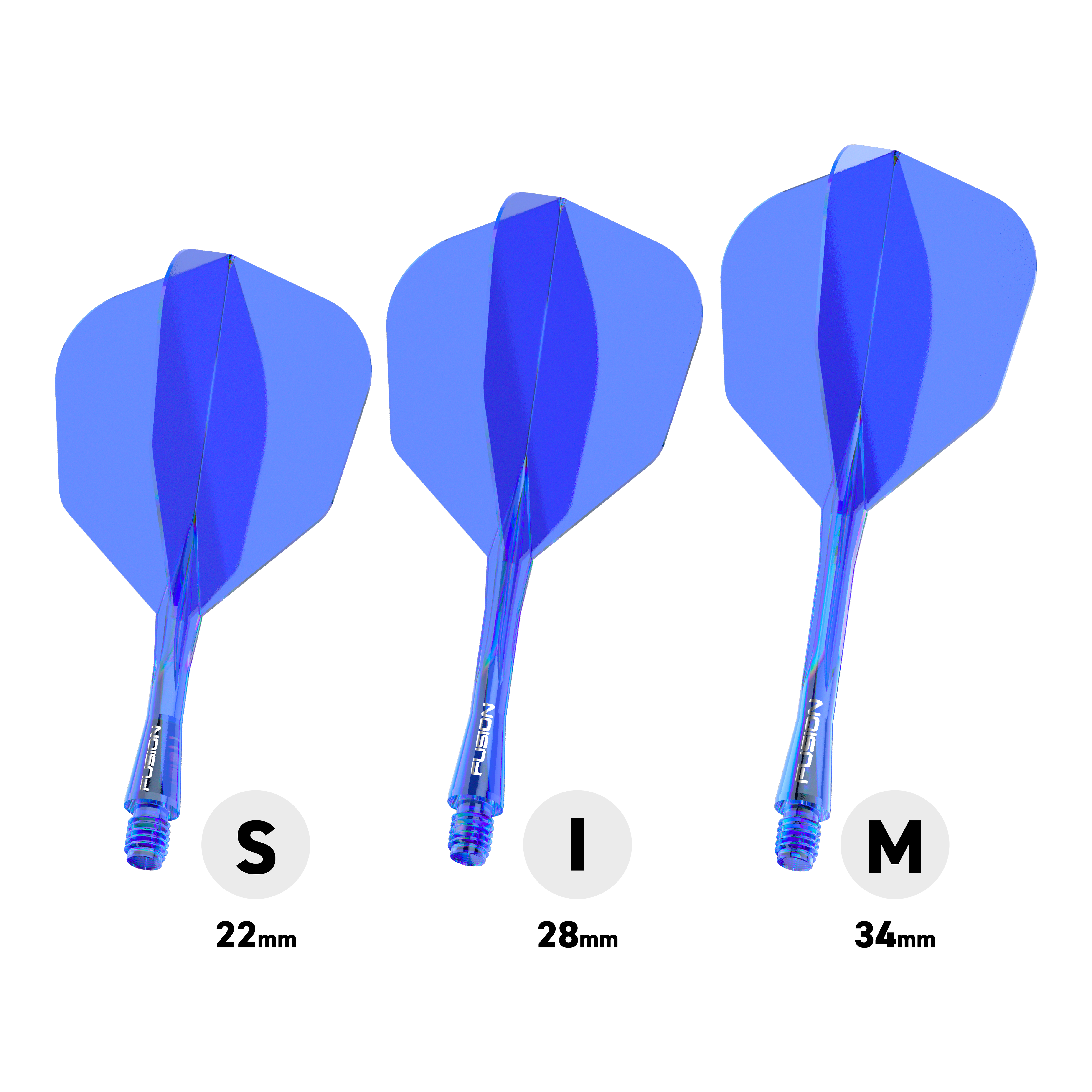 Winmau Fusion Flight Shaft System No6 Blue Abgebildet ist das Winmau Fusion Flight-Shaft-System No6 in Blau. Es dient zur Stabilisierung von Dartpfeilen.