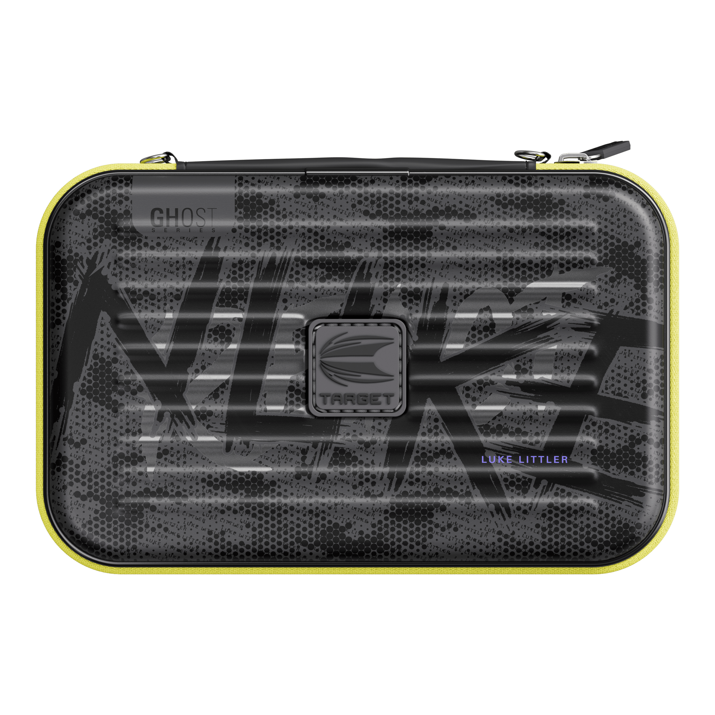 Takoma XL Ghost Series Luke Littler dart case Das Bild zeigt das Takoma XL Ghost Series Luke Littler Dartcase. Es handelt sich um ein spezielles Dartcase für Dartzubehör.