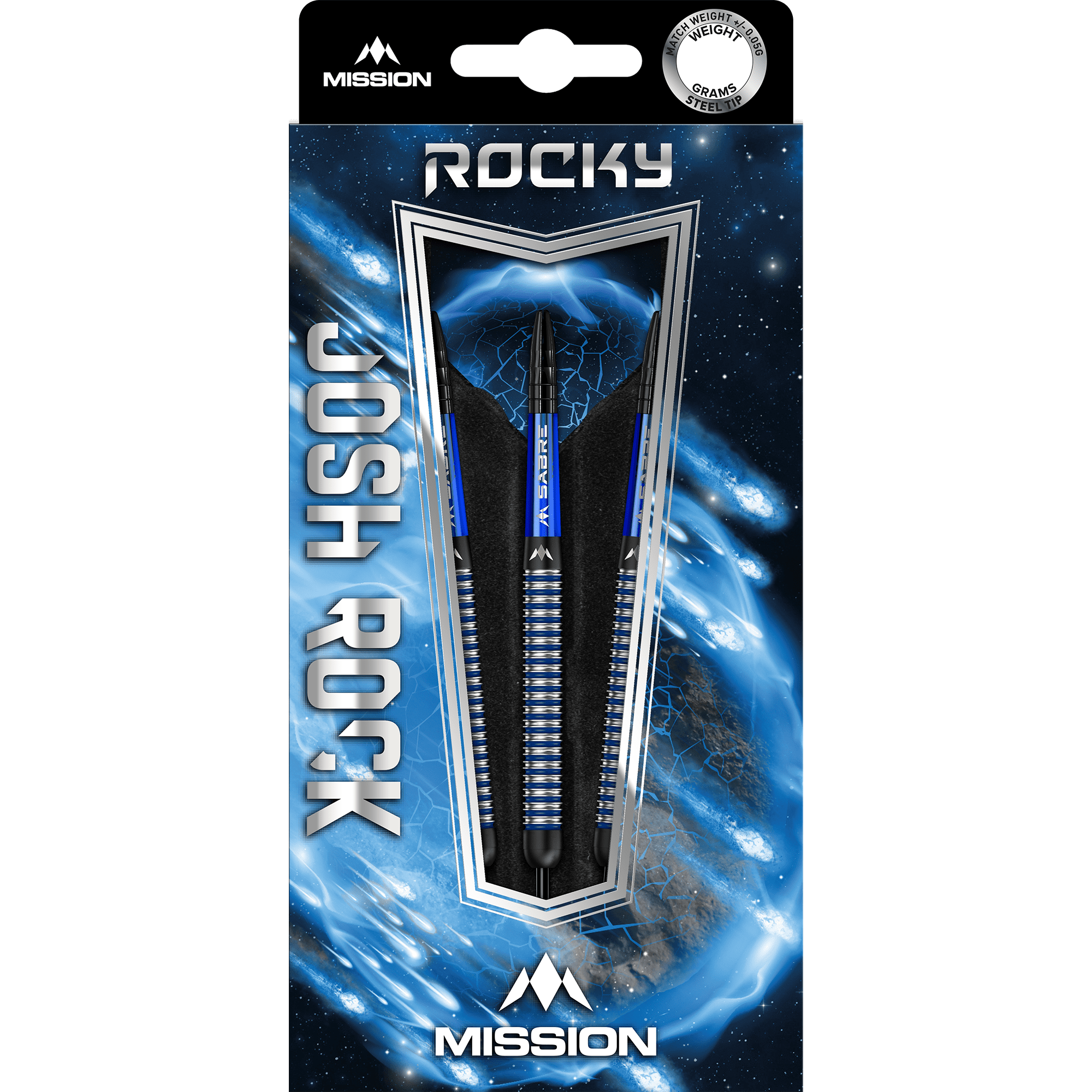 Mission Josh Rock The Rock Black Blue Steeldarts