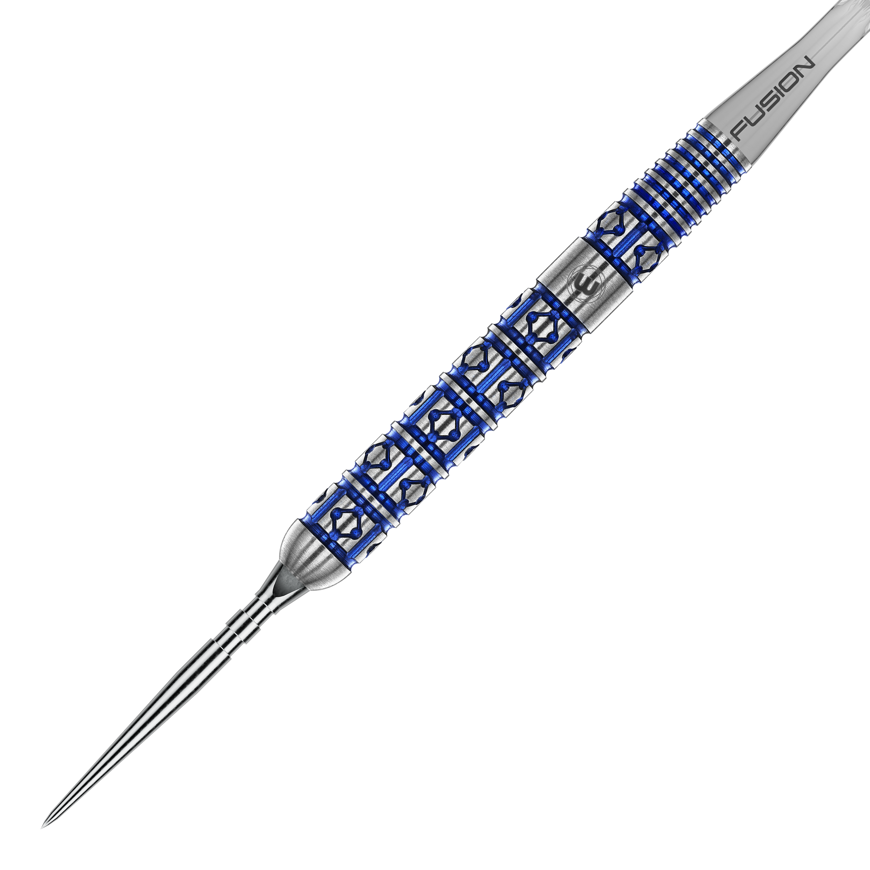 Das Foto zeigt die Winmau Lunaris Parallel Switch Point Steeldarts aus verschiedenen Winkeln. Die Darts sind deutlich zu erkennen.
