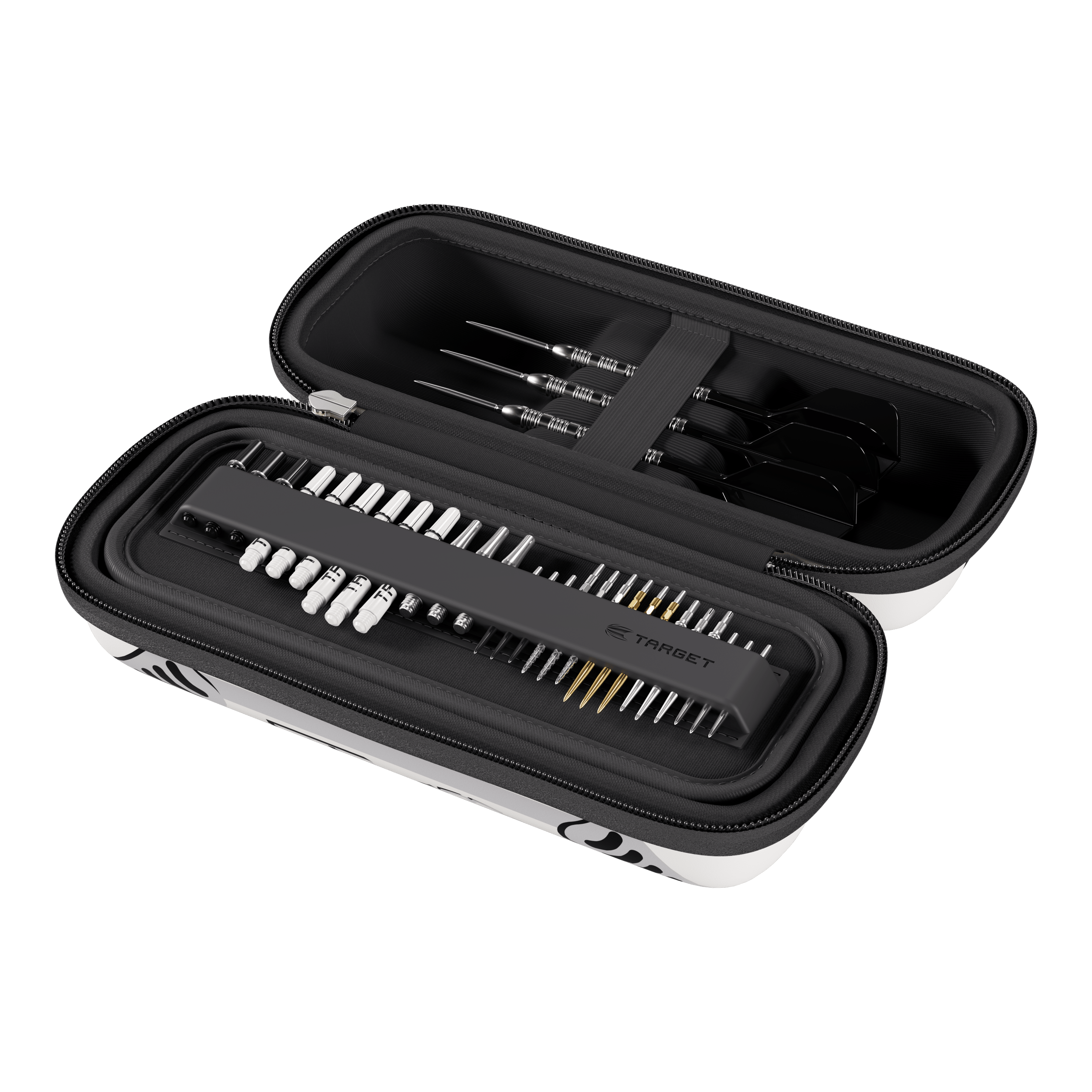 Gezeigt wird das Target Star Wars Boa Dartcase – Stormtrooper. Das robuste Etui schützt das Dartzubehör und sieht dabei modern aus.