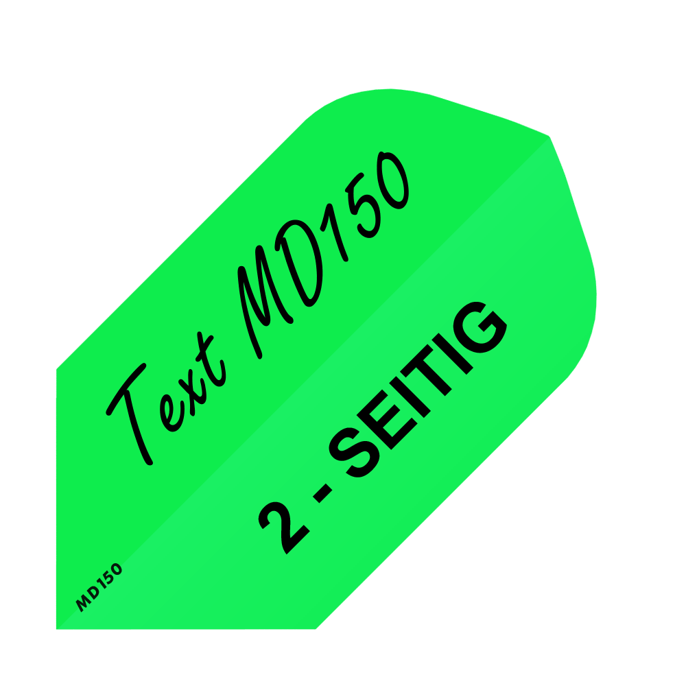 10 Satz Bedruckte Flights 2-Seitig - Wunschtext - MD150 Slim