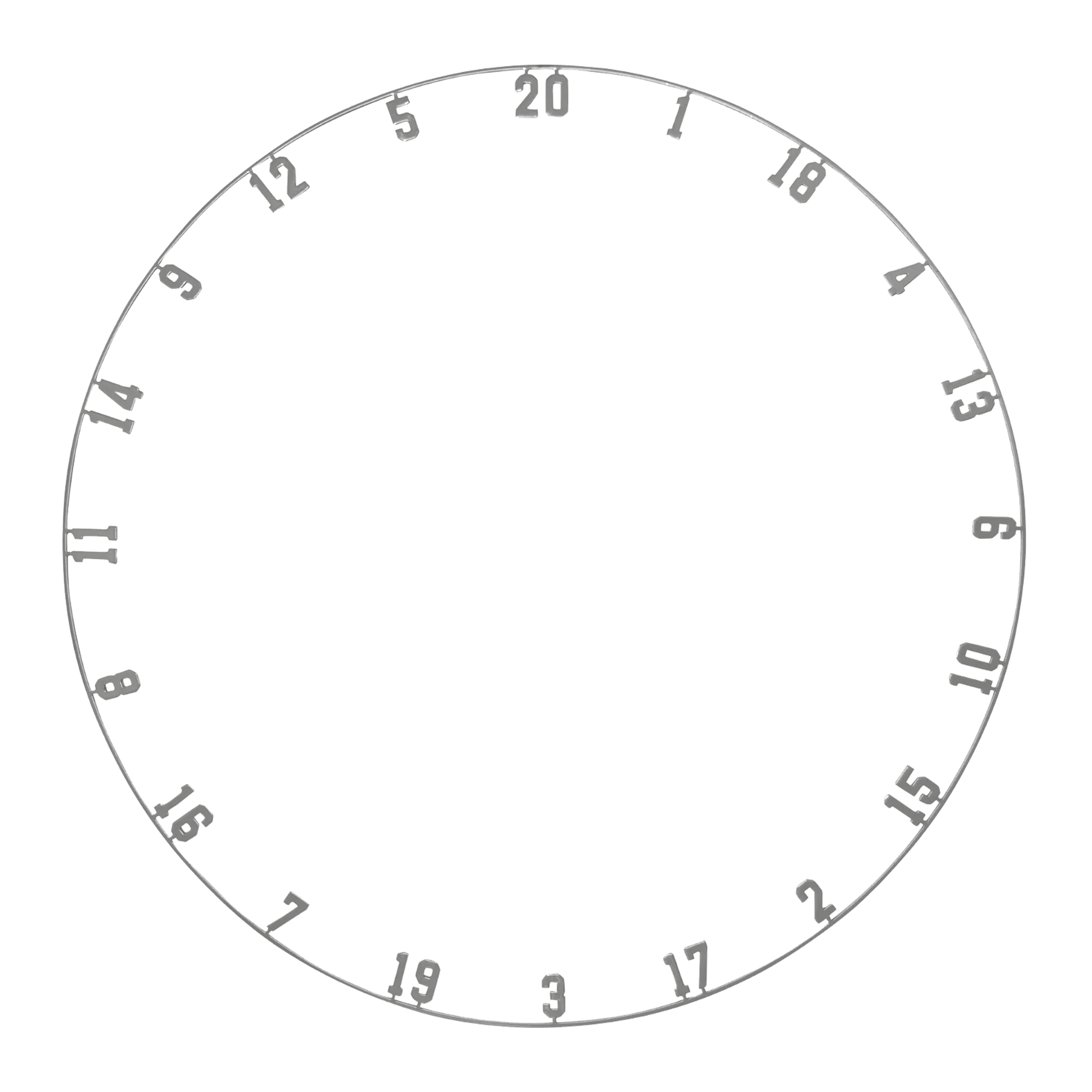 Precise 180 OnePiece Lasercut Number Ring - Vintage Das Bild zeigt den Precise 180 OnePiece Lasercut Zahlenring - Vintage. Das Produkt ist deutlich zu erkennen und gut beleuchtet.