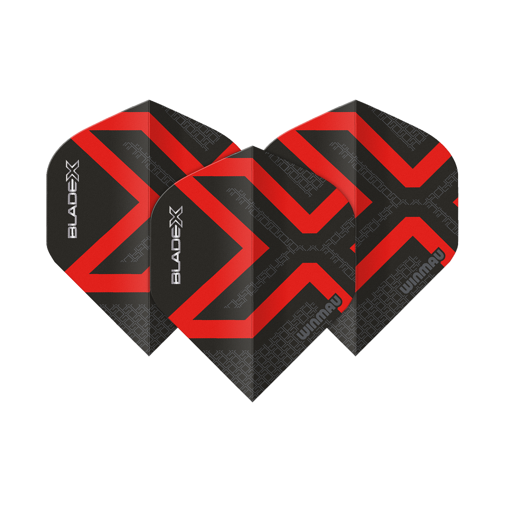 Winmau Prism Delta Blade X Metallic Red No2 Standard Flights Dies ist ein Winmau Prism Delta Blade X Metallic Red No2 Standard Flight. Das abgebildete Produkt ist in roter Farbe gehalten.