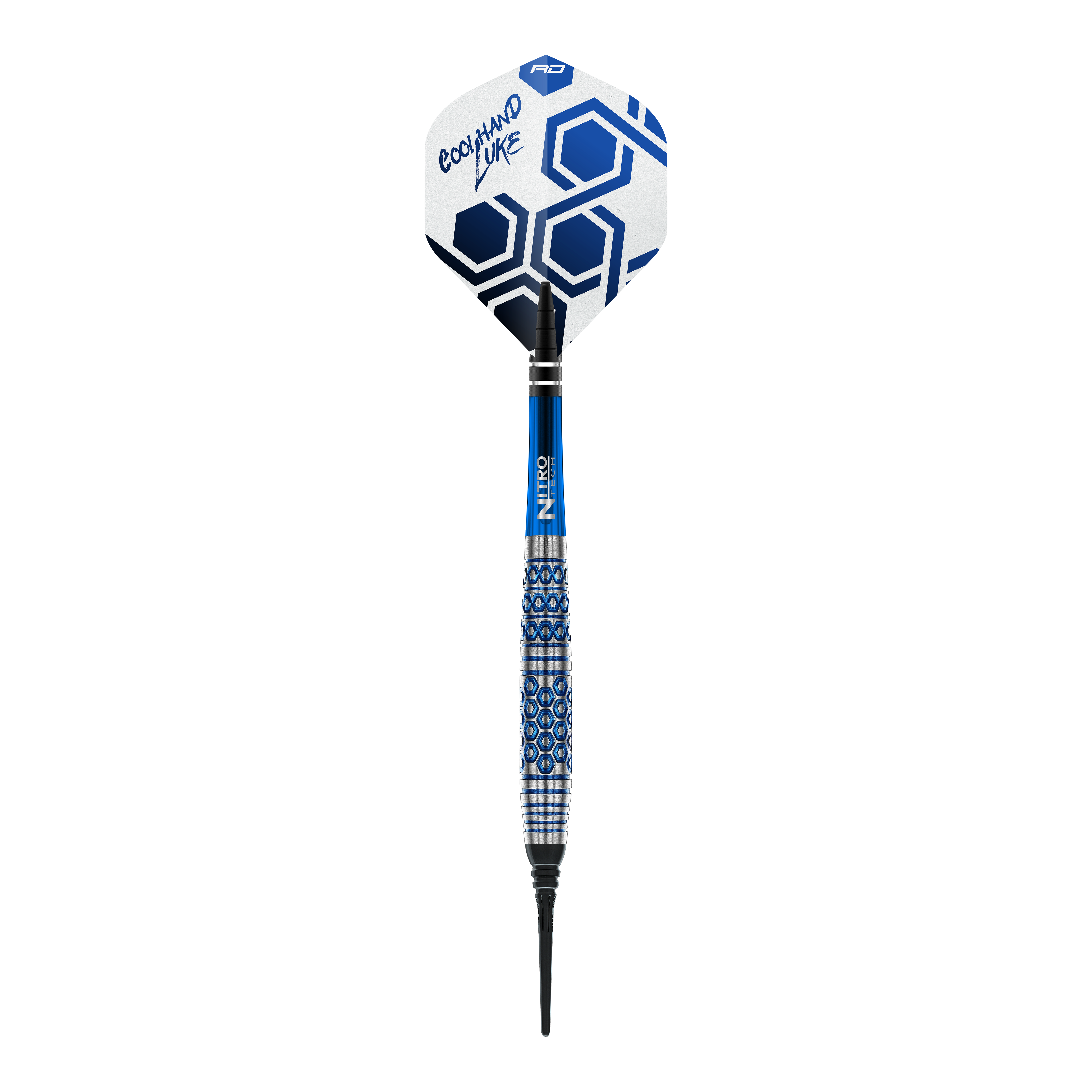 Abgebildet ist das Produkt Red Dragon Luke Humphries TX5 Softdarts - 20g. Die Darts sind für Softdart-Wettkämpfe und haben ein Gewicht von 20 Gramm.