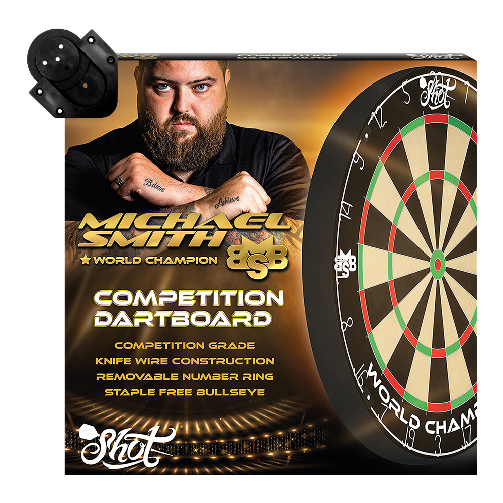 Shot Michael Smith Competition steel dart board