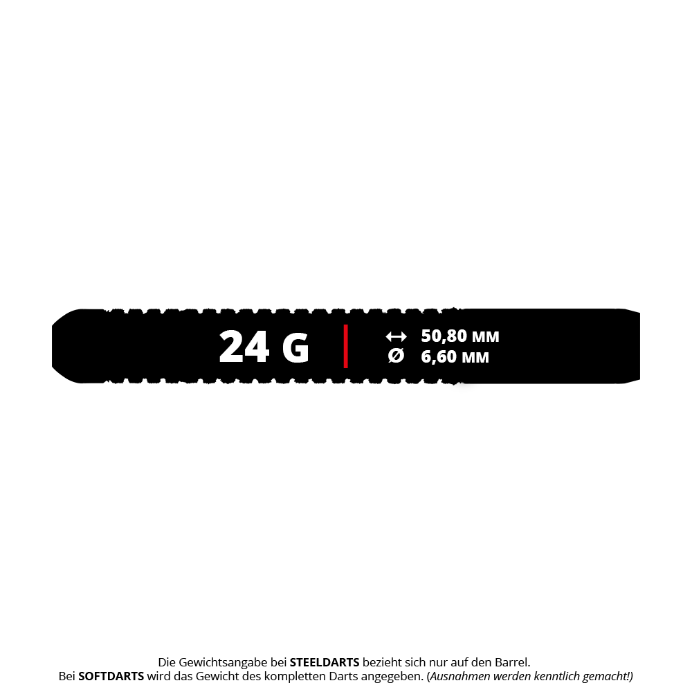 Red Dragon 50 Year Collection Element 6 B Steel Darts - 24g Red Dragon 50 Year Collection Element 6 B Steeldarts mit 24g Gewicht. Das Bild zeigt die Dartpfeile in der limitierten Jubiläumsedition.