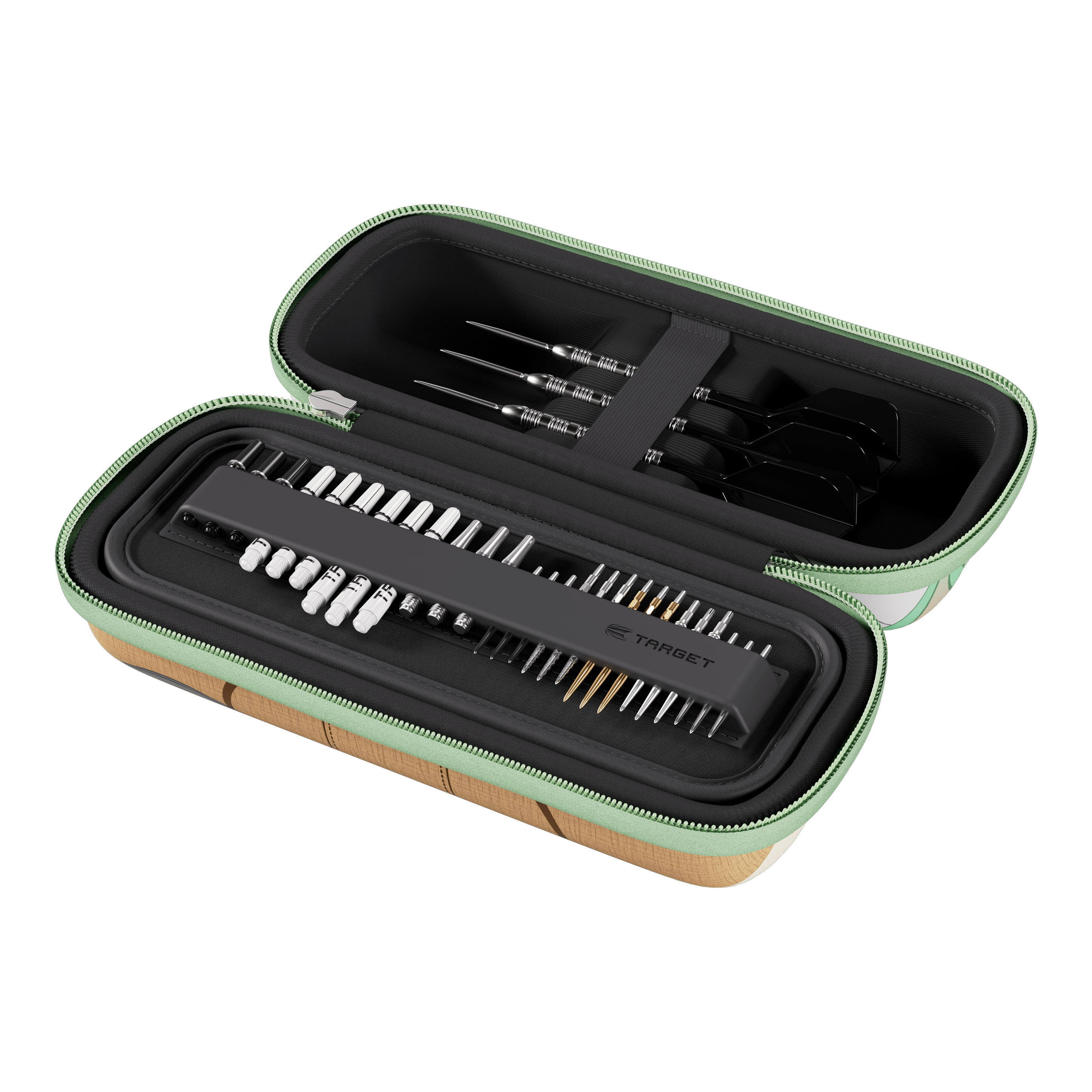 Das Target Star Wars Boa Dartcase - Grogu ist ein Dartcase mit einem Design aus Star Wars. Das Foto zeigt die Darttasche mit dem Charakter Grogu.